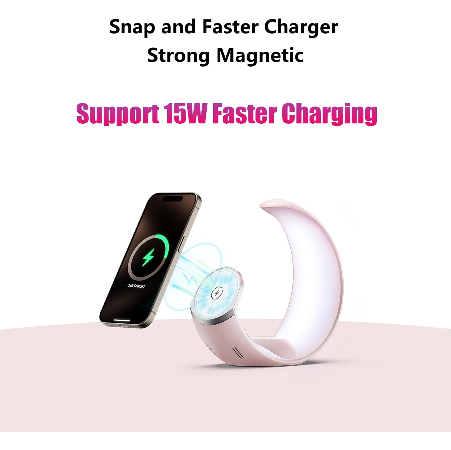 Wireless Charging Station with Lights, 4 in 1 Bedroom Night Light for Kids Adults, Ideal for Birthday Gifts/White Elephant Gifts for Adults/Gifts for