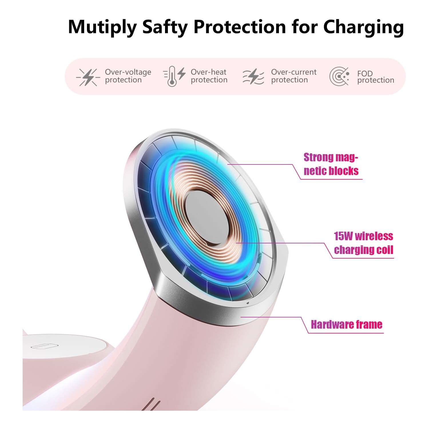 Wireless Charging Station with Lights, 4 in 1 Bedroom Night Light for Kids Adults, Ideal for Birthday Gifts/White Elephant Gifts for Adults/Gifts for