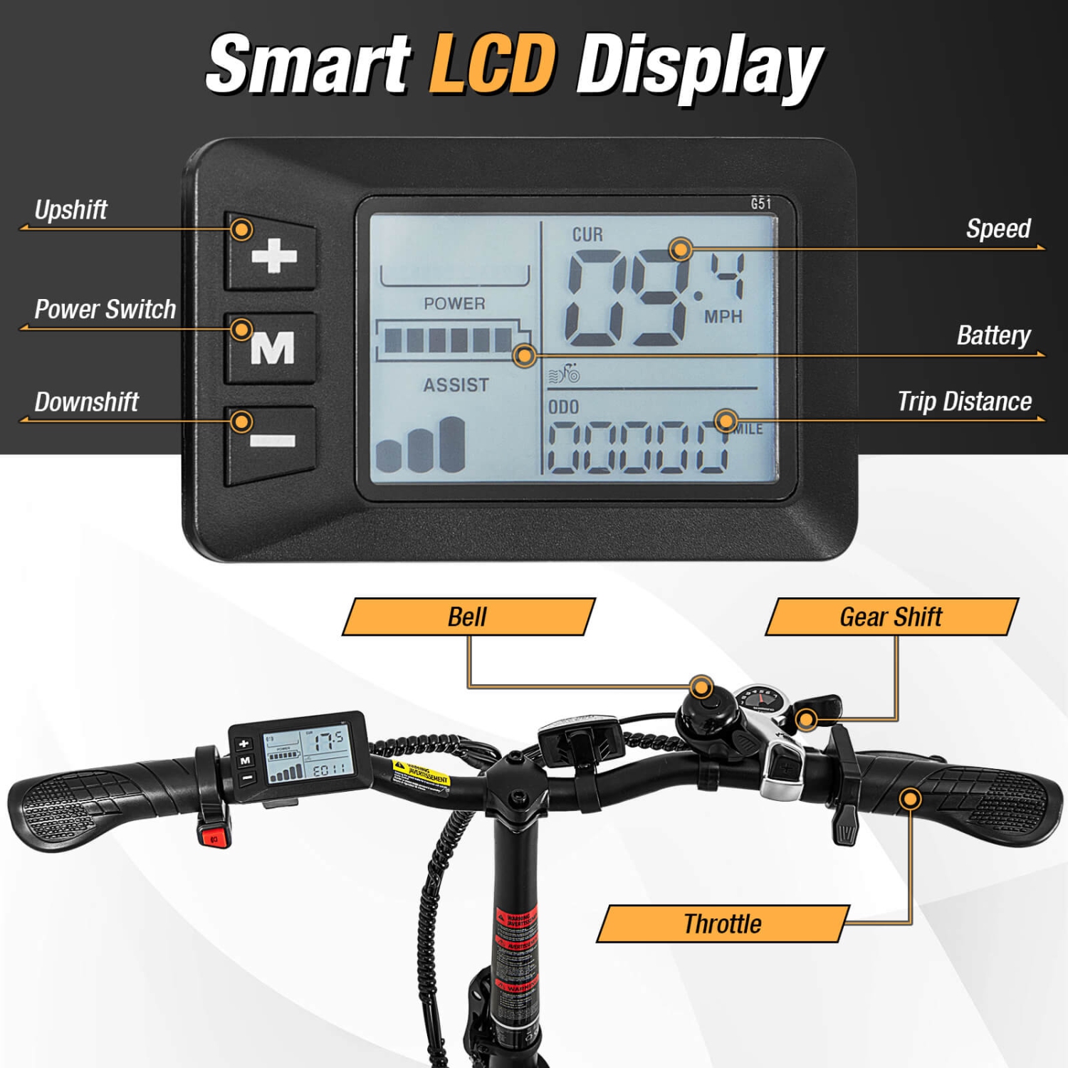 Goplus Electric Bicycle Folding Ebike w/20 Fat Tires, 750W Brushless Motor, 54V 13Ah Battery, Max. 48KM/H, 7-Speed, Commute Beach Snow