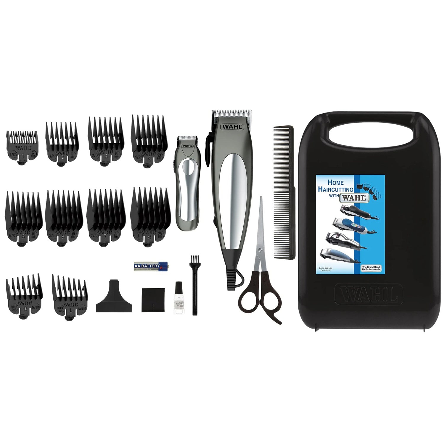 WAHL – Ensemble de tondeuse à cheveux Groom Pro de luxe, 19 pièces