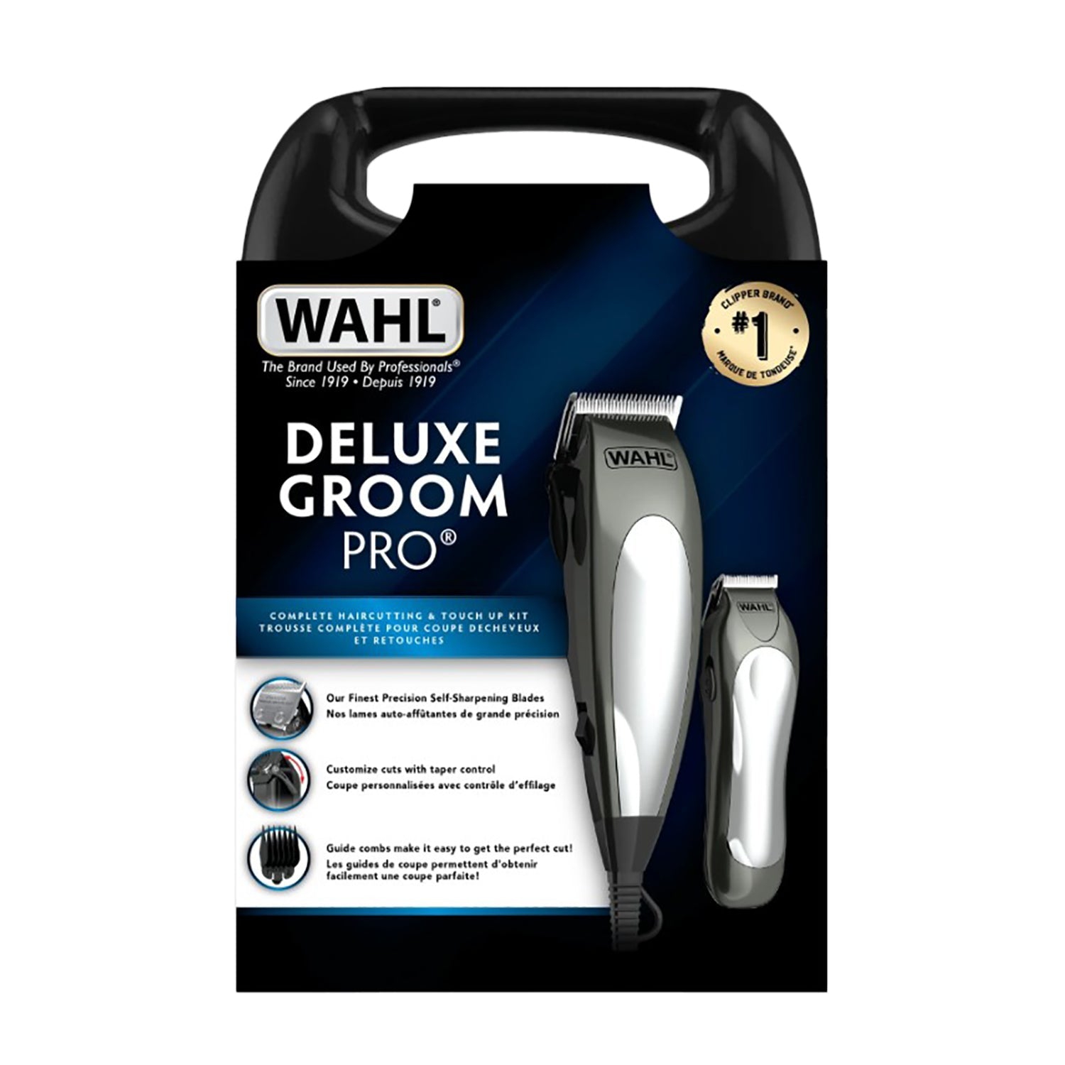 WAHL – Ensemble de tondeuse à cheveux Groom Pro de luxe, 19 pièces