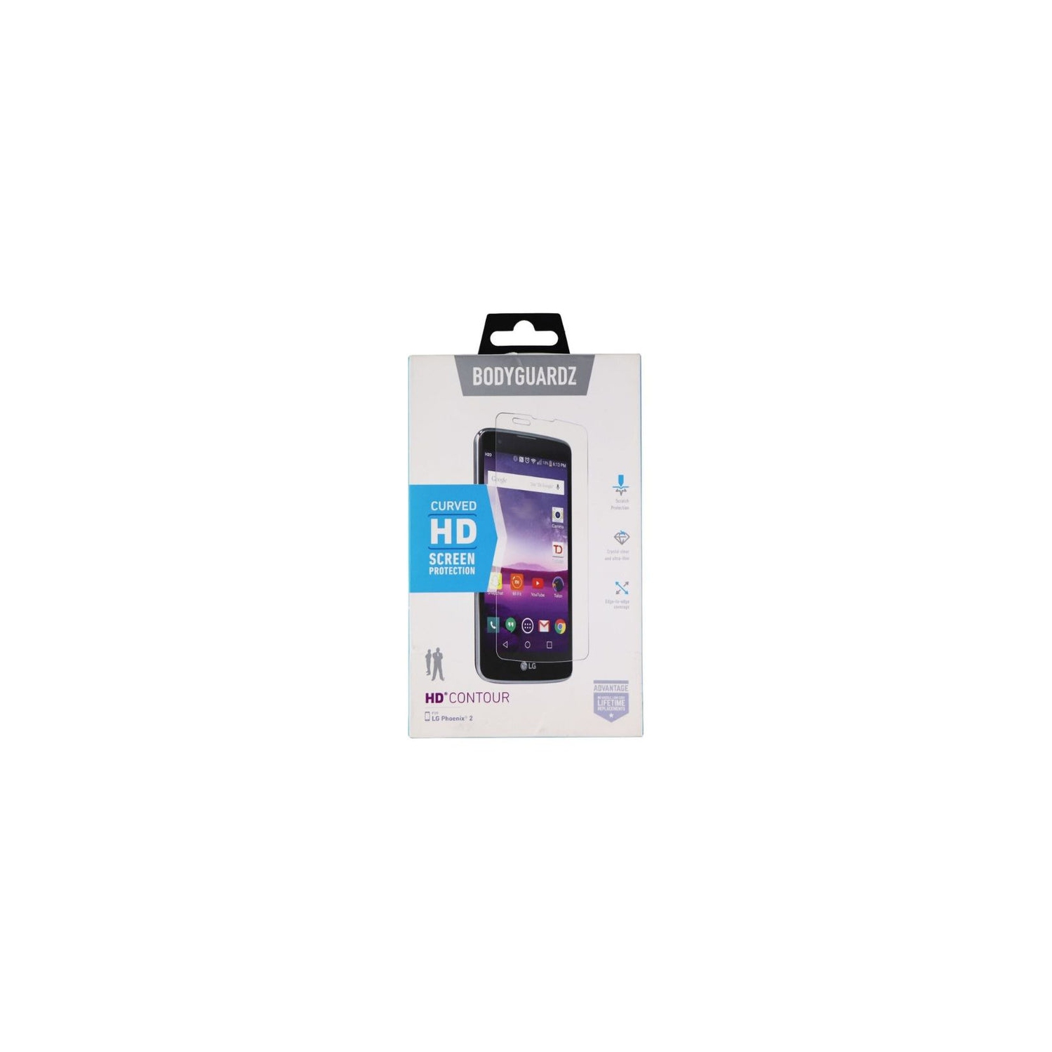 BodyGuardz HD Contour Screen Protector for LG Phoenix 2