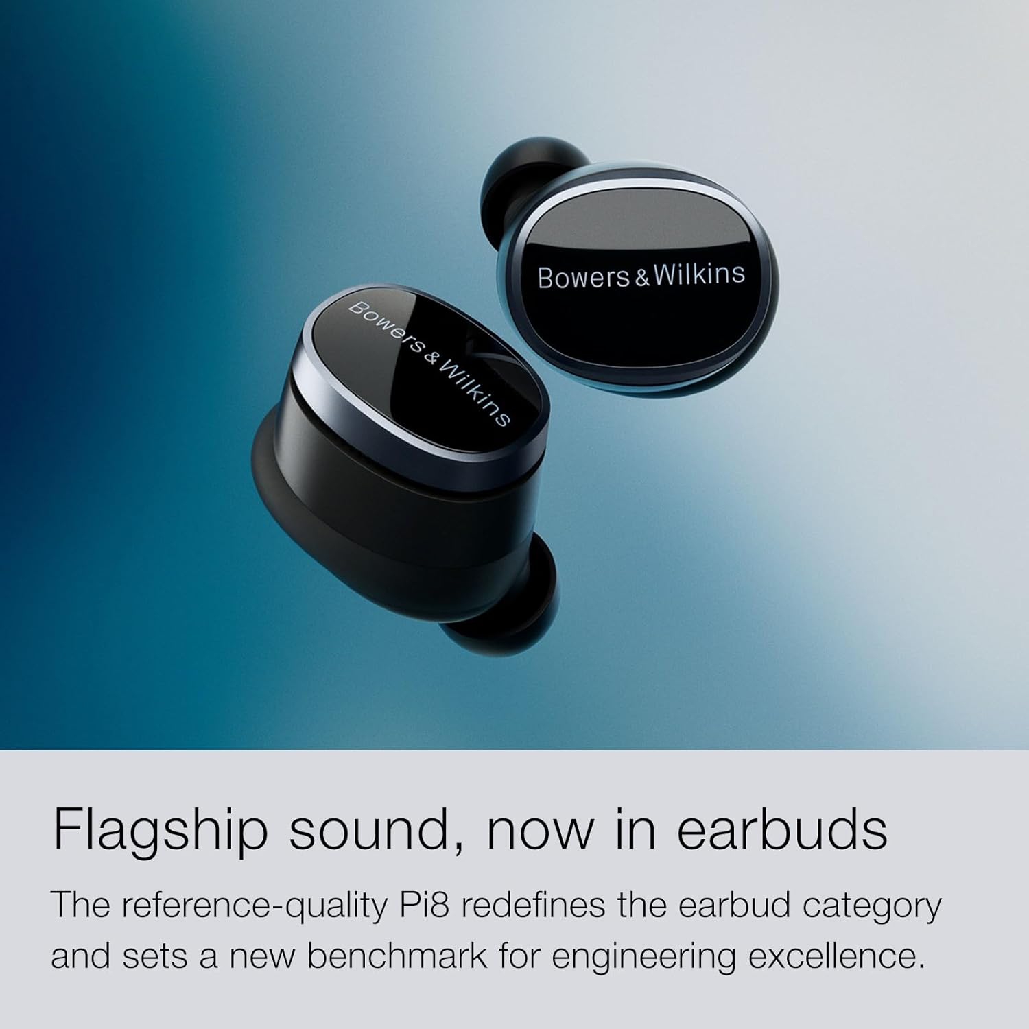 Bowers & Wilkins Pi8 Wireless Earbuds, in-Ear Bluetooth Earphones with Qualcomm Chipset & aptX Lossless, Active Noise Cancelling Earbuds, 3 Built-in
