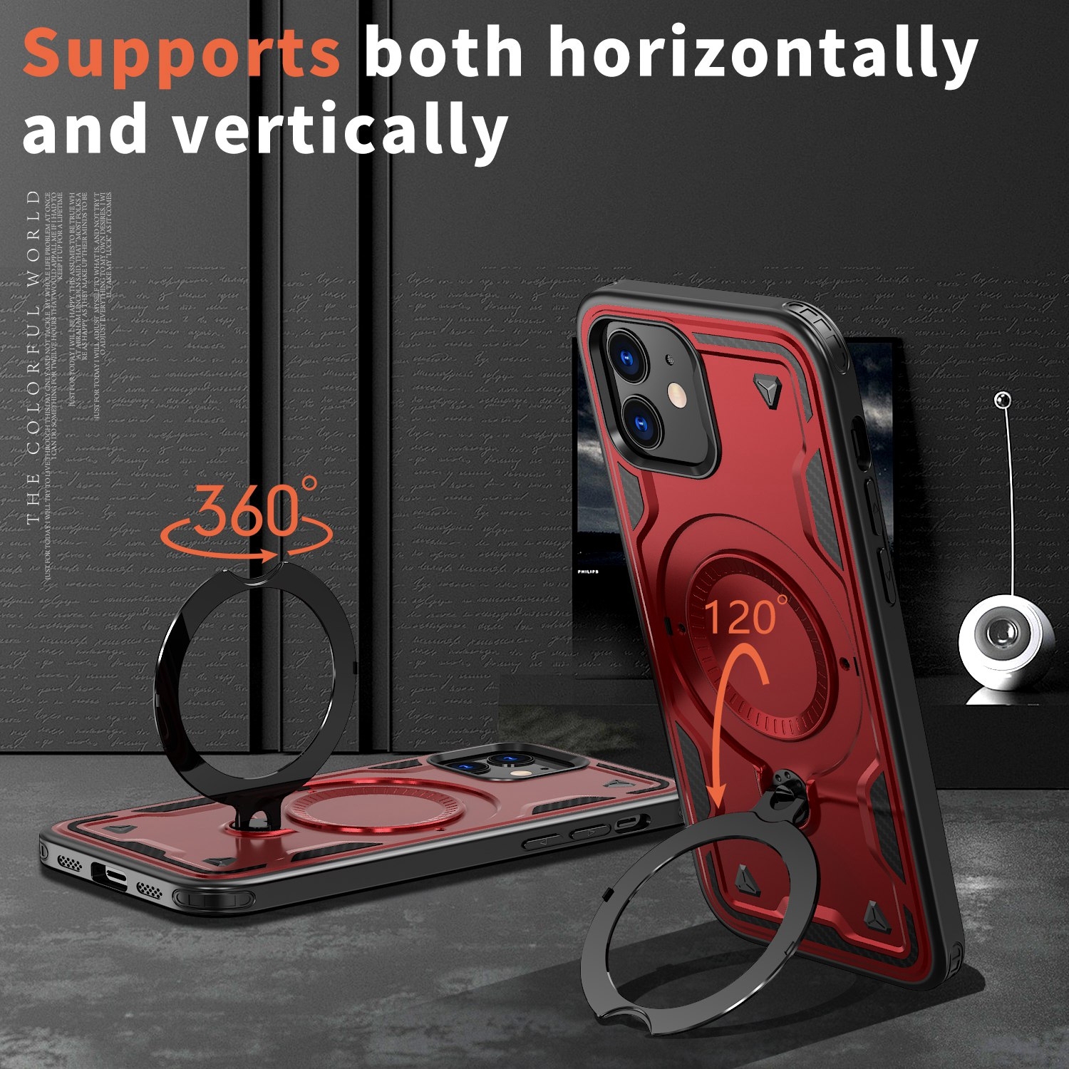 XCRS Defender Case Magsafe Cover, Magnetic Metal Kickstand Ring Holder Case for Apple iPhone 11 2019