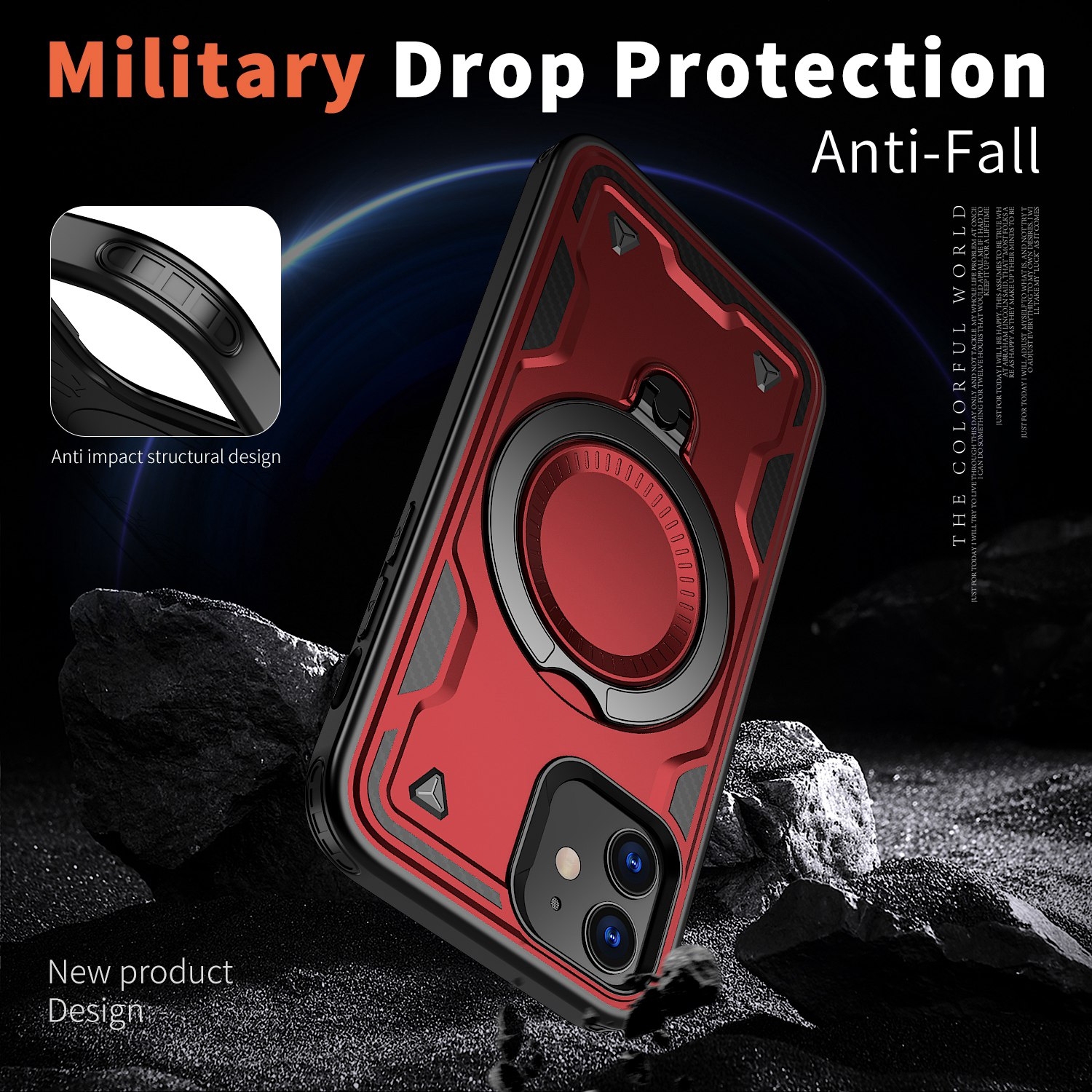 XCRS Defender Case Magsafe Cover, Magnetic Metal Kickstand Ring Holder Case for Apple iPhone 11 2019