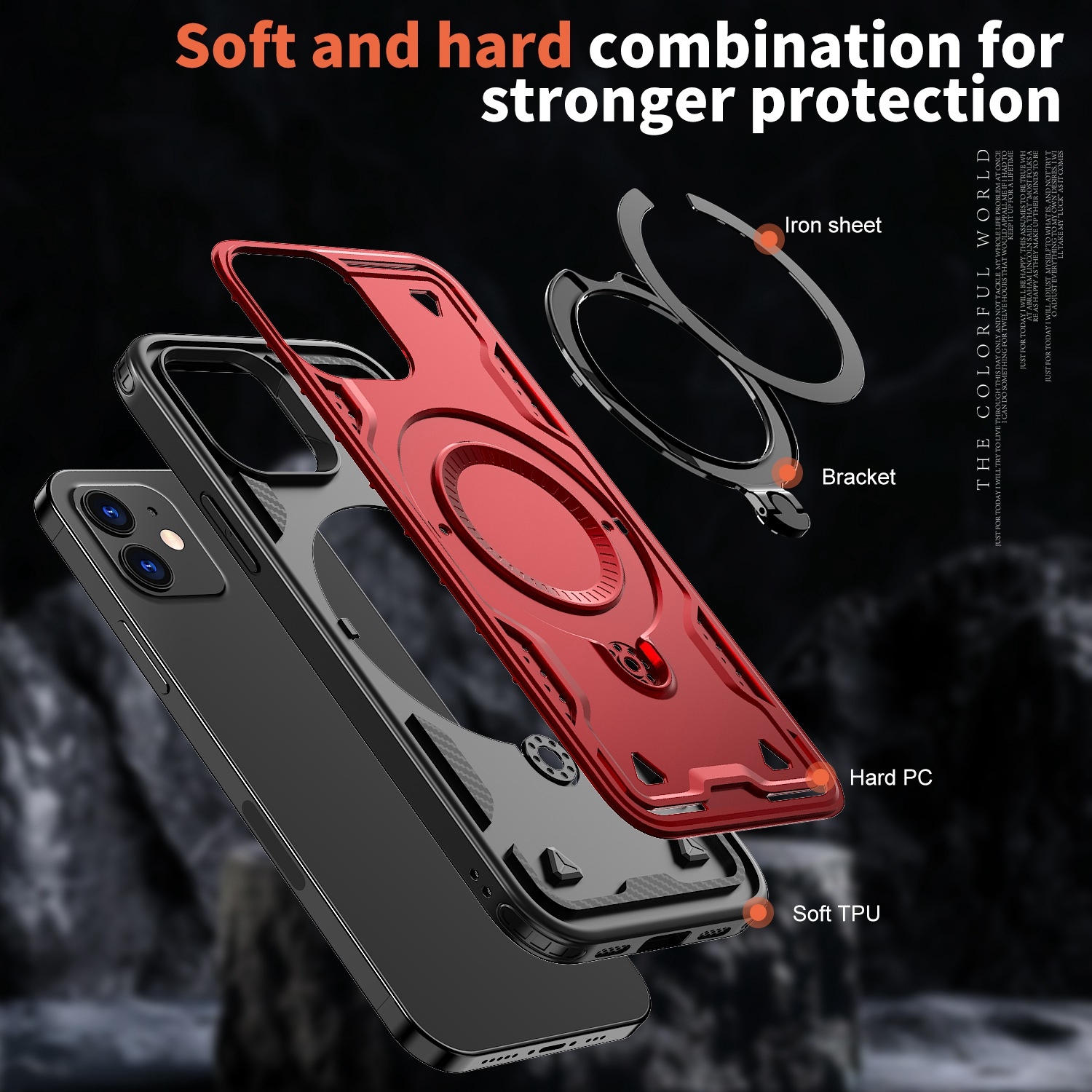 XCRS Defender Case Magsafe Cover, Magnetic Metal Kickstand Ring Holder Case for Apple iPhone 11 2019