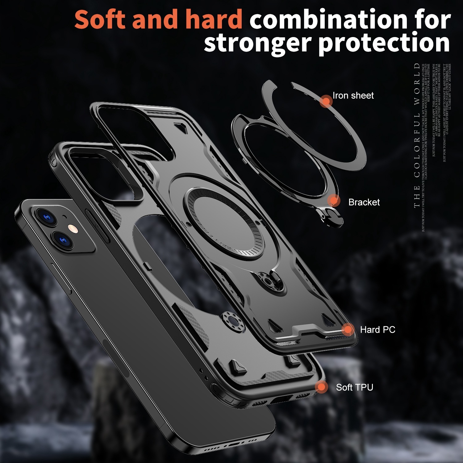 XCRS Defender Case Magsafe Cover, Magnetic Metal Kickstand Ring Holder Case for Apple iPhone 11 2019