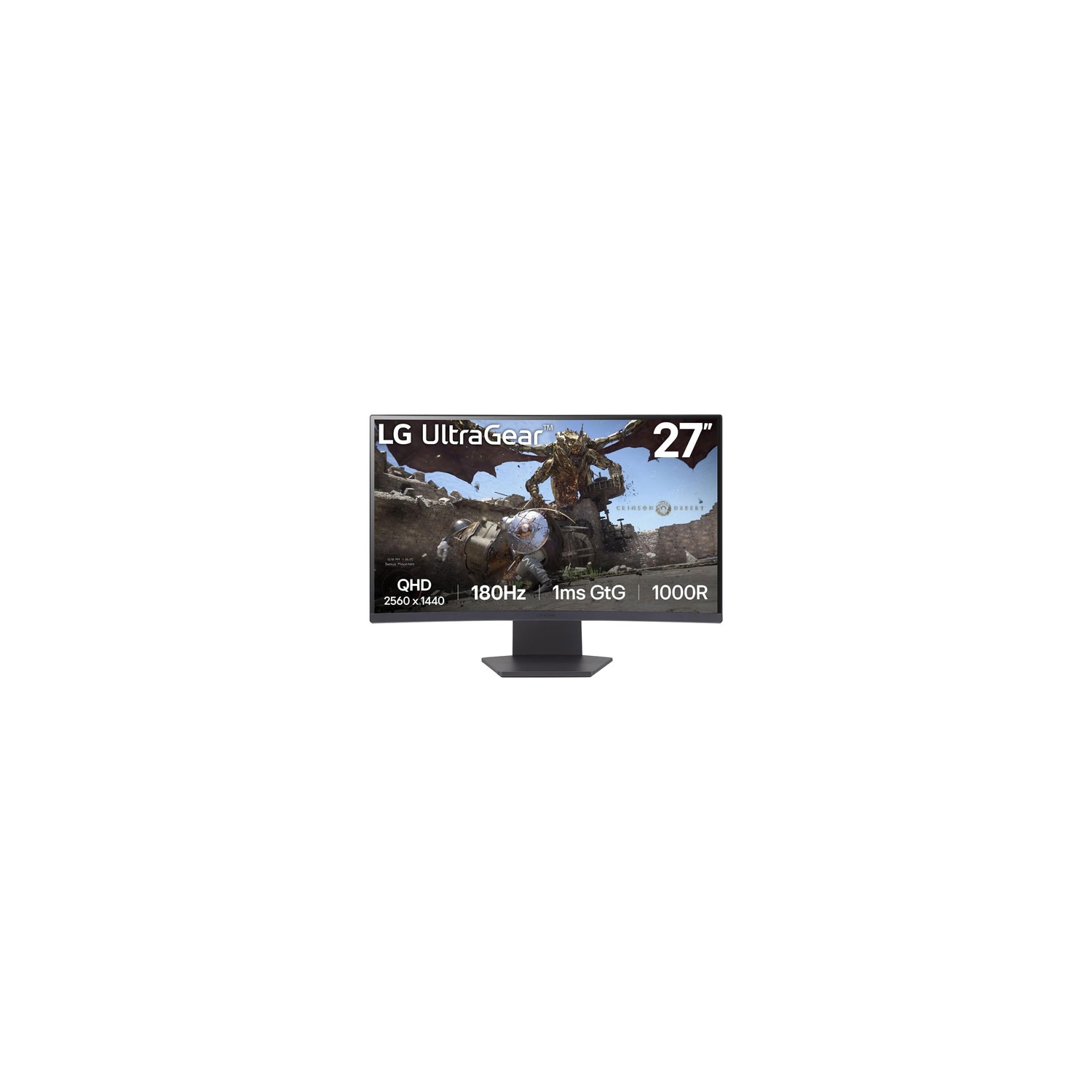 Open Box - LG UltraGear 27" 1440p WQHD 180Hz 1ms GTG Curved VA LED FreeSync Gaming Monitor - Purple Grey