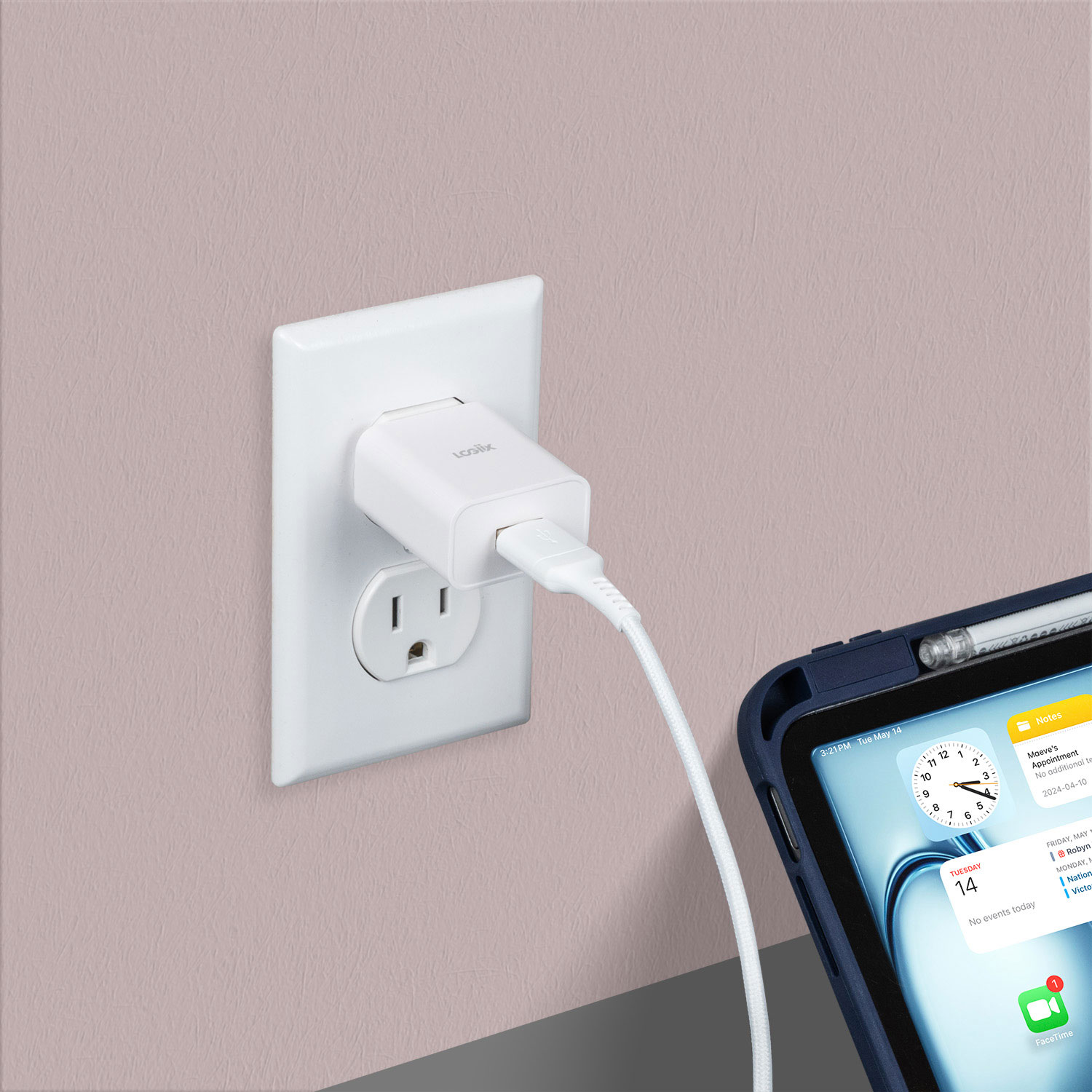 LOGiiX Power Cube Classic 12W USB-A Wall Charger - White