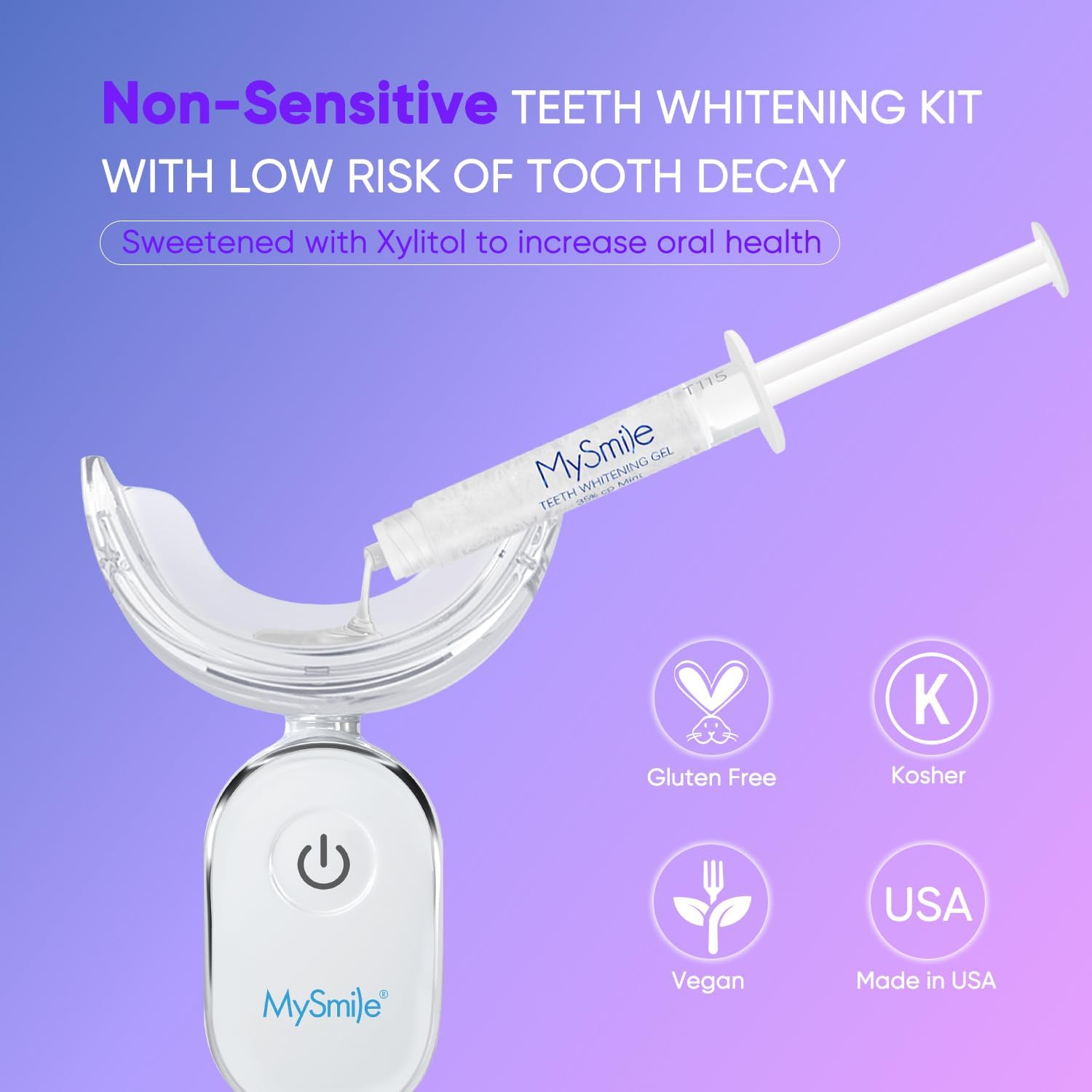 MySmile Deluxe 10 Min Teeth Whitening Kit with 28 LED Light, 35% Carbamide Peroxide Teeth Whitening Gel, Helps Remove Years of Stains from Coffee,