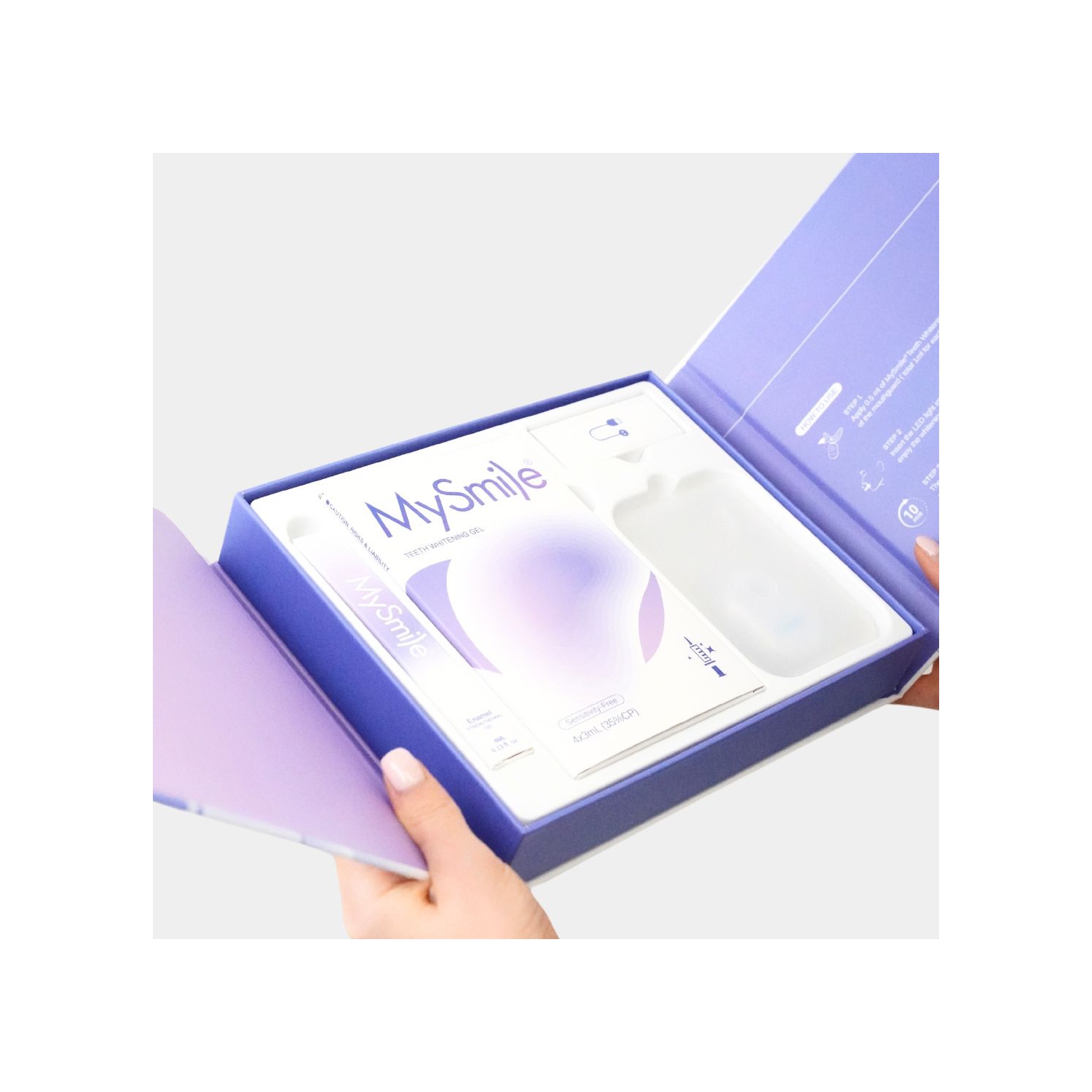 MySmile Deluxe 10 Min Teeth Whitening Kit with 28 LED Light, 35% Carbamide Peroxide Teeth Whitening Gel, Helps Remove Years of Stains from Coffee,