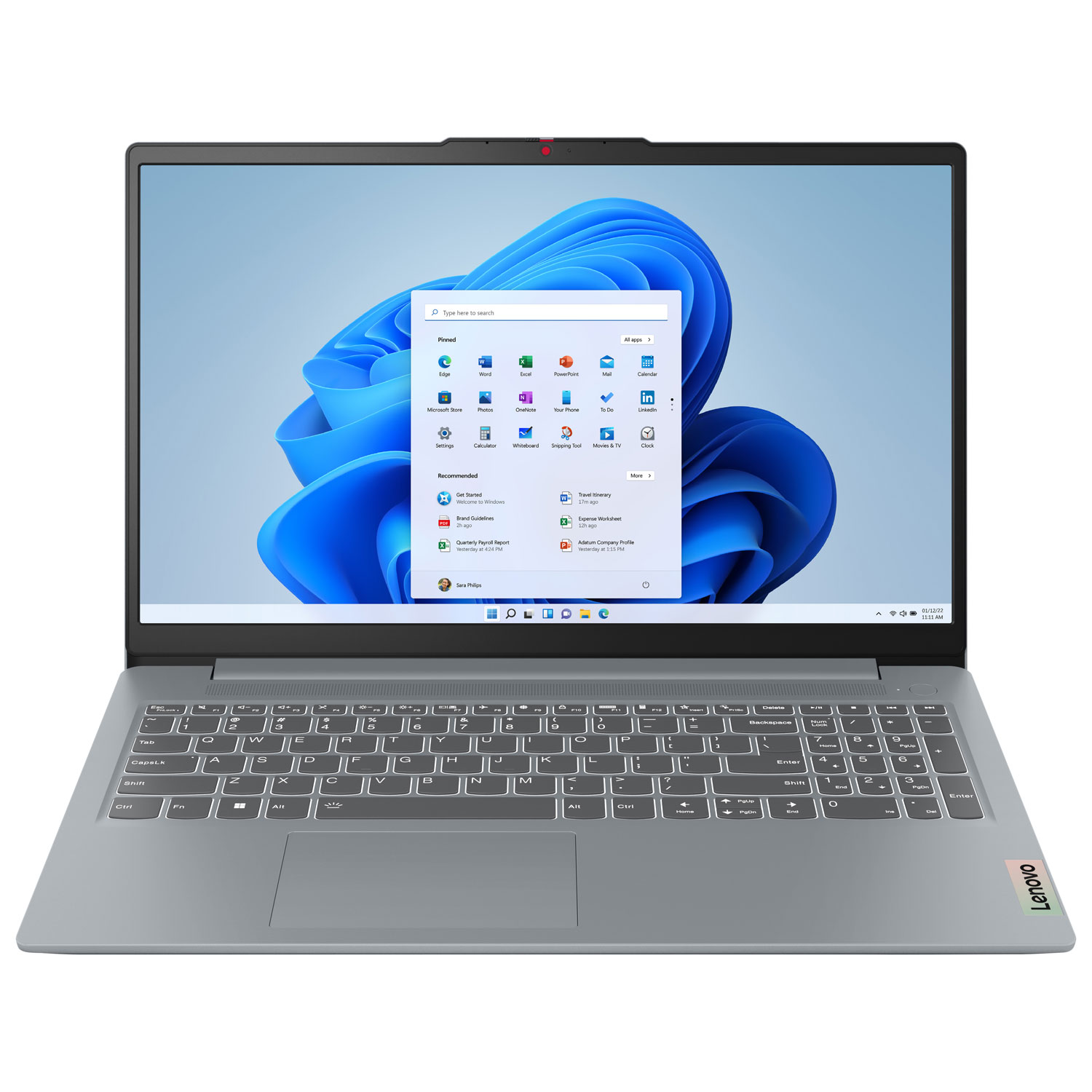Lenovo IdeaPad Slim 3 15.6" Touchscreen Laptop - Arctic Grey (AMD Ryzen 7 5825U/16GB RAM/512GB SSD)