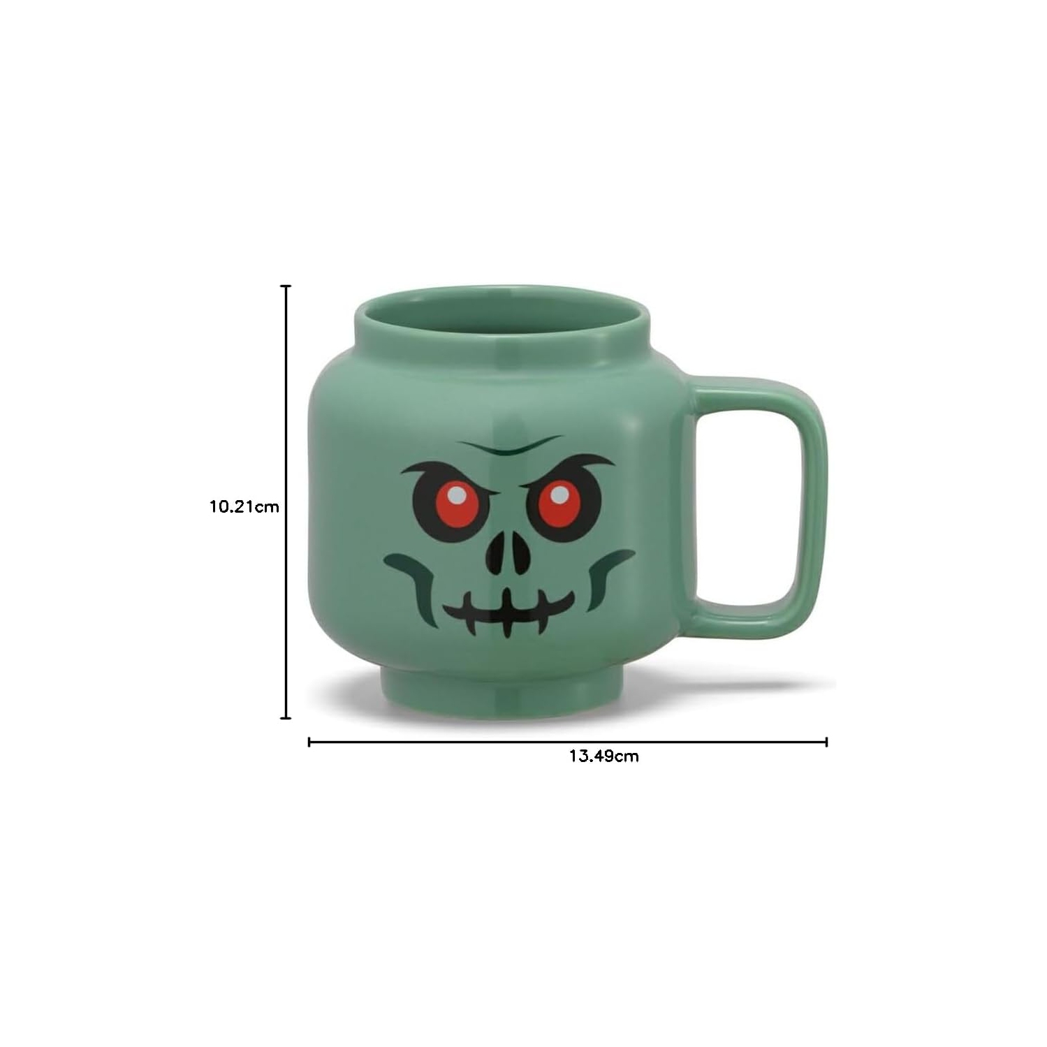 Room Copenhagen LEGO Ceramic Mug, Green Skeleton, Large