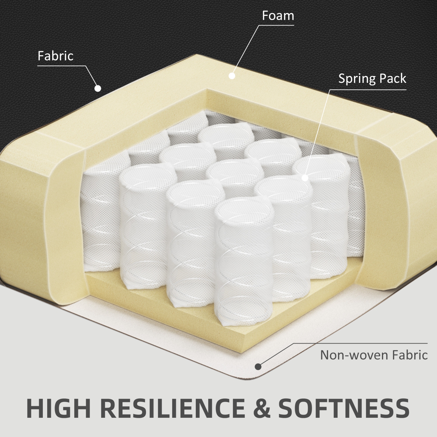 HOMCOM Faux Leather Accent Chair, Upholstered Wingback Armchair, Modern Button Tufted Living Room Chair with Thick Padding and Wood Legs for Living