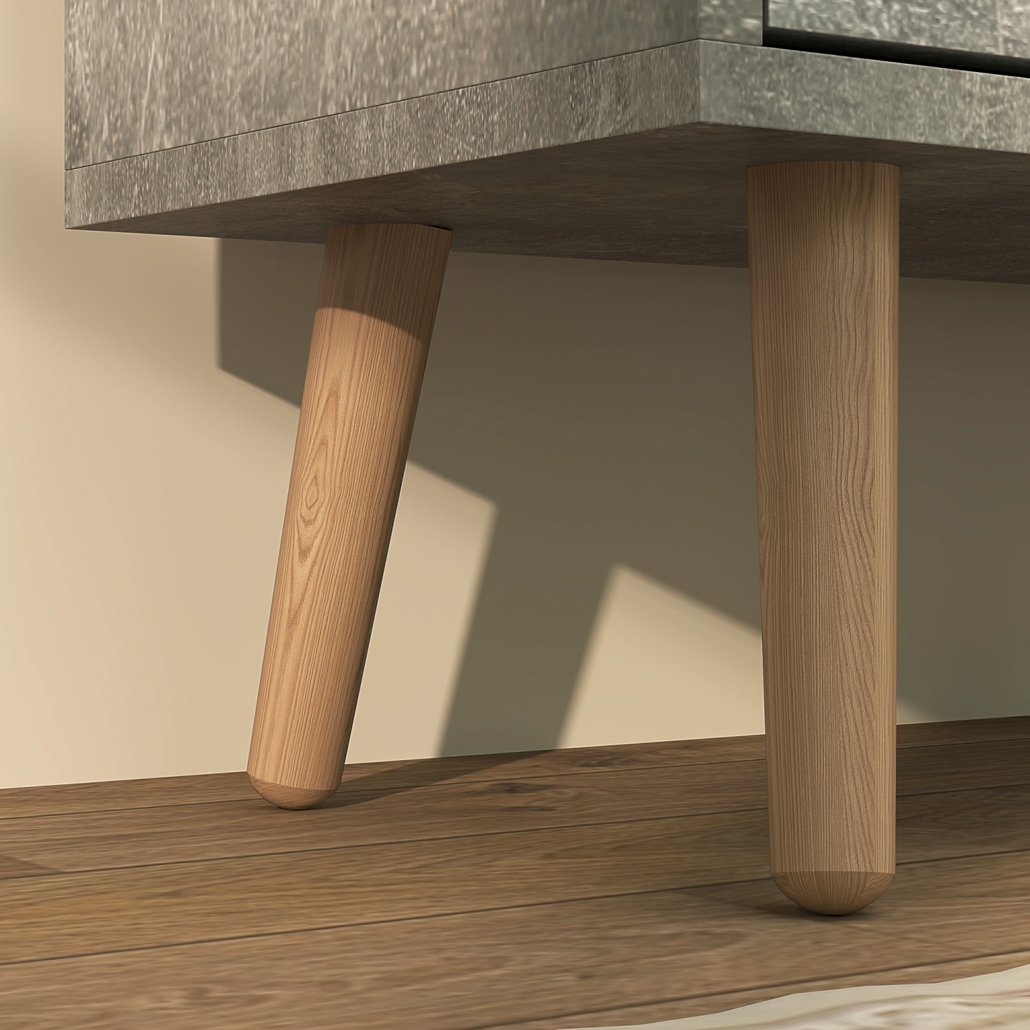 HOMCOM Shoe Cabinet with 4 Flip Drawers and Adjustable Shelf, Shoe Storage Cabinet for Entryway, Hallway, Holds 8-16 Pairs of Shoes, Cement Grey