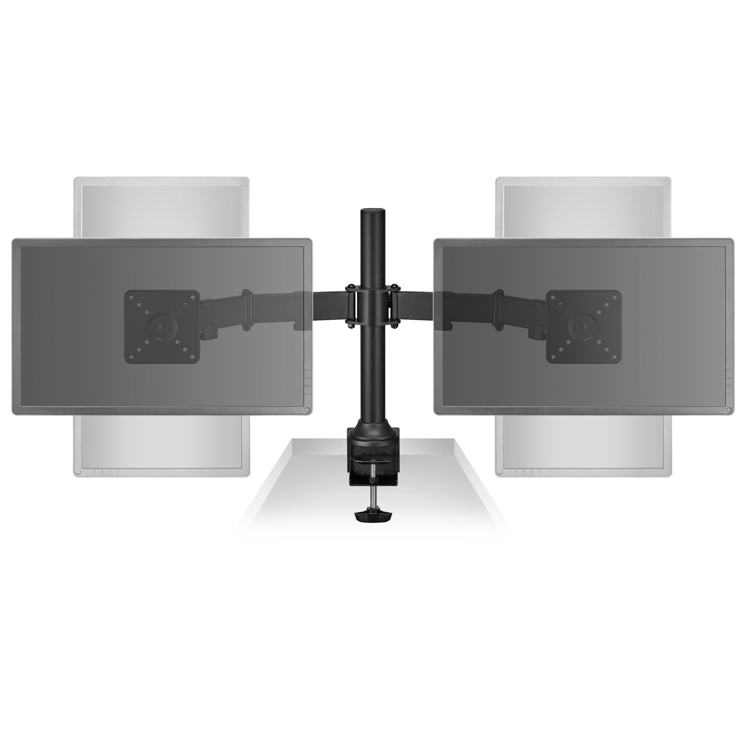 Support articulé pour deux moniteurs de 32 po d'Insignia - Noir - Exclusivité BBY