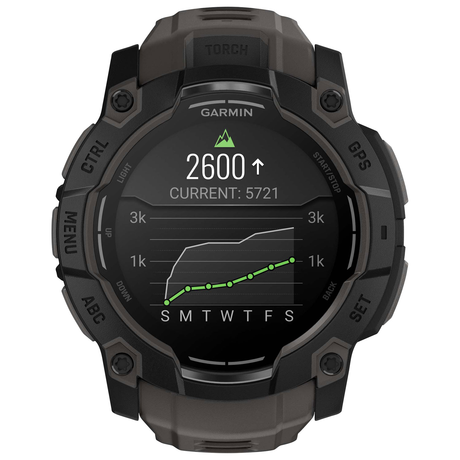 Garmin Instinct 3 AMOLED 50mm Bluetooth Multisport Smartwatch - Black/Charcoal