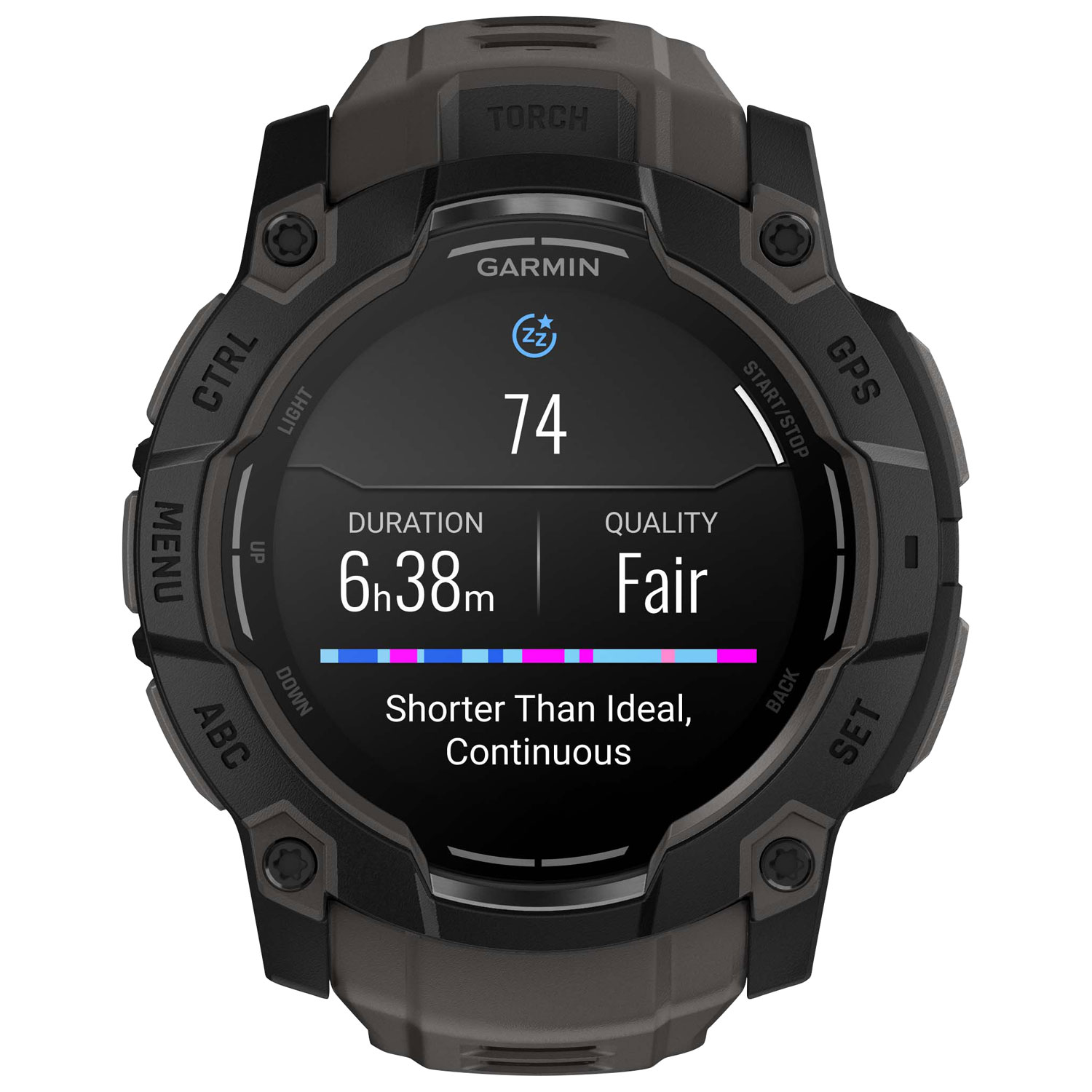 Garmin Instinct 3 AMOLED 50mm Bluetooth Multisport Smartwatch - Black/Charcoal