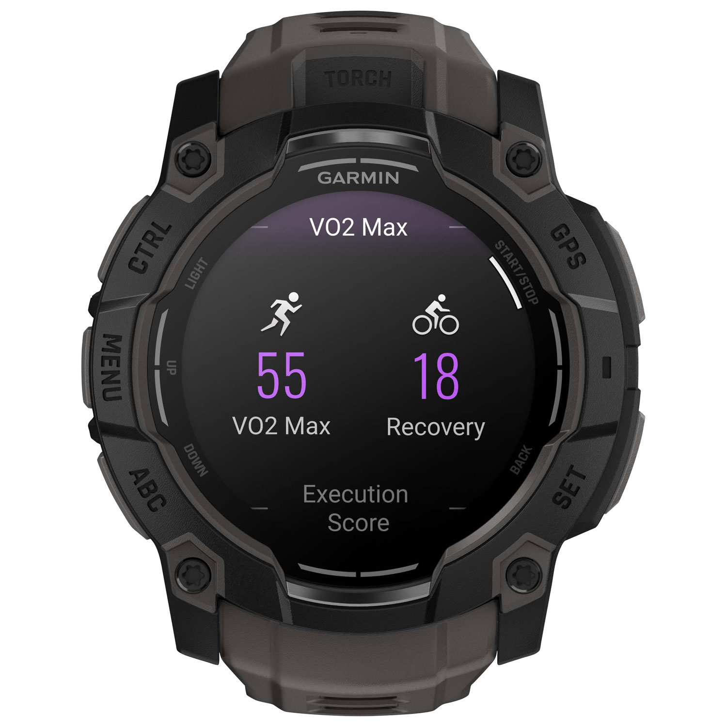 Garmin Instinct 3 AMOLED 50mm Bluetooth Multisport Smartwatch - Black/Charcoal