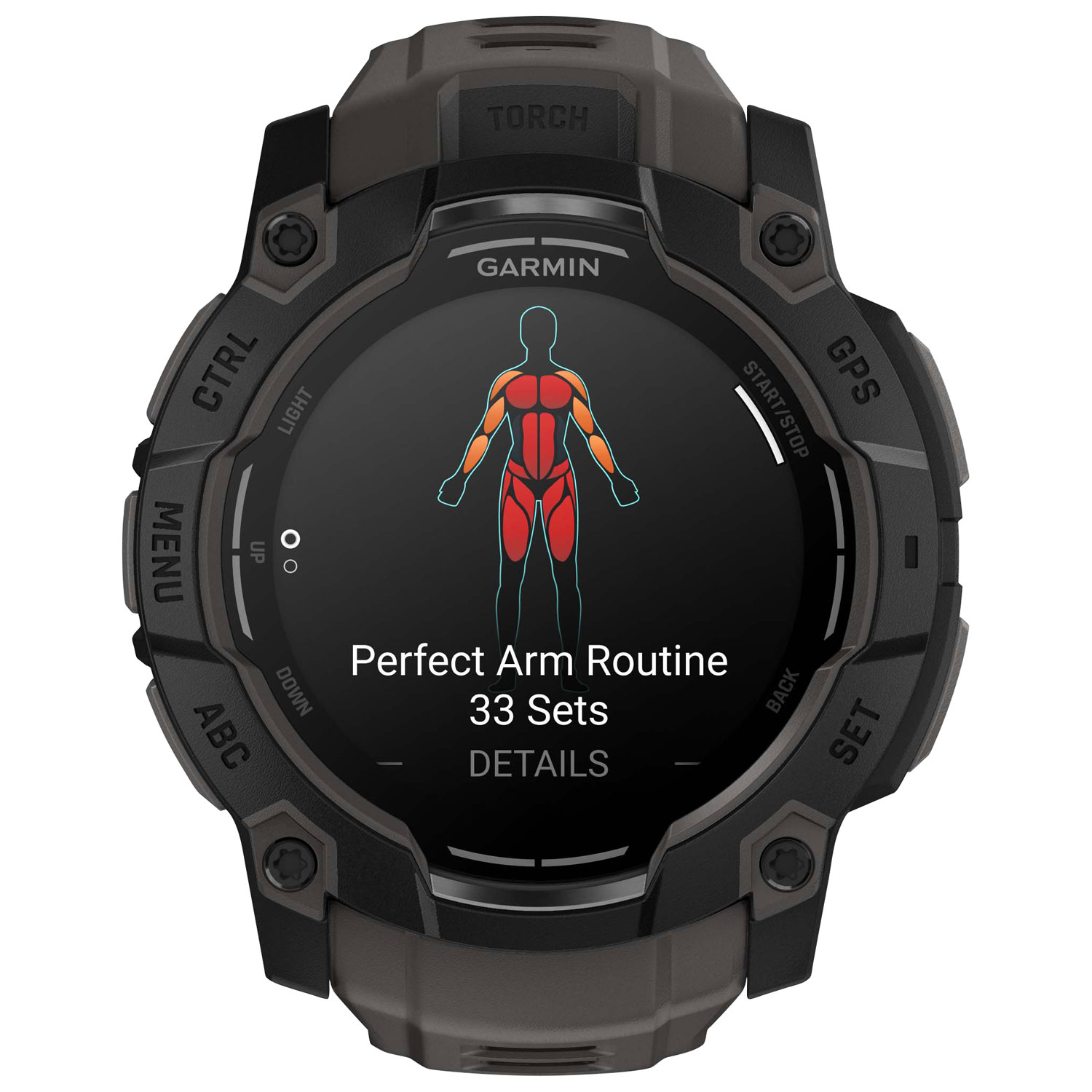 Garmin Instinct 3 AMOLED 50mm Bluetooth Multisport Smartwatch - Black/Charcoal