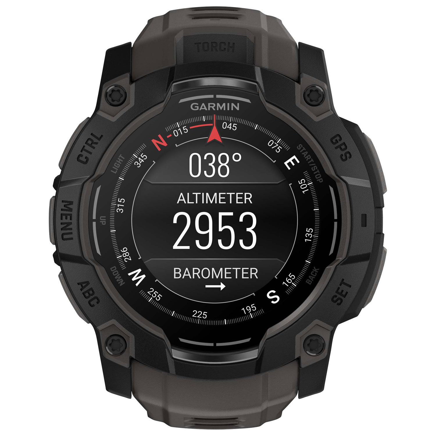 Garmin Instinct 3 AMOLED 50mm Bluetooth Multisport Smartwatch - Black/Charcoal