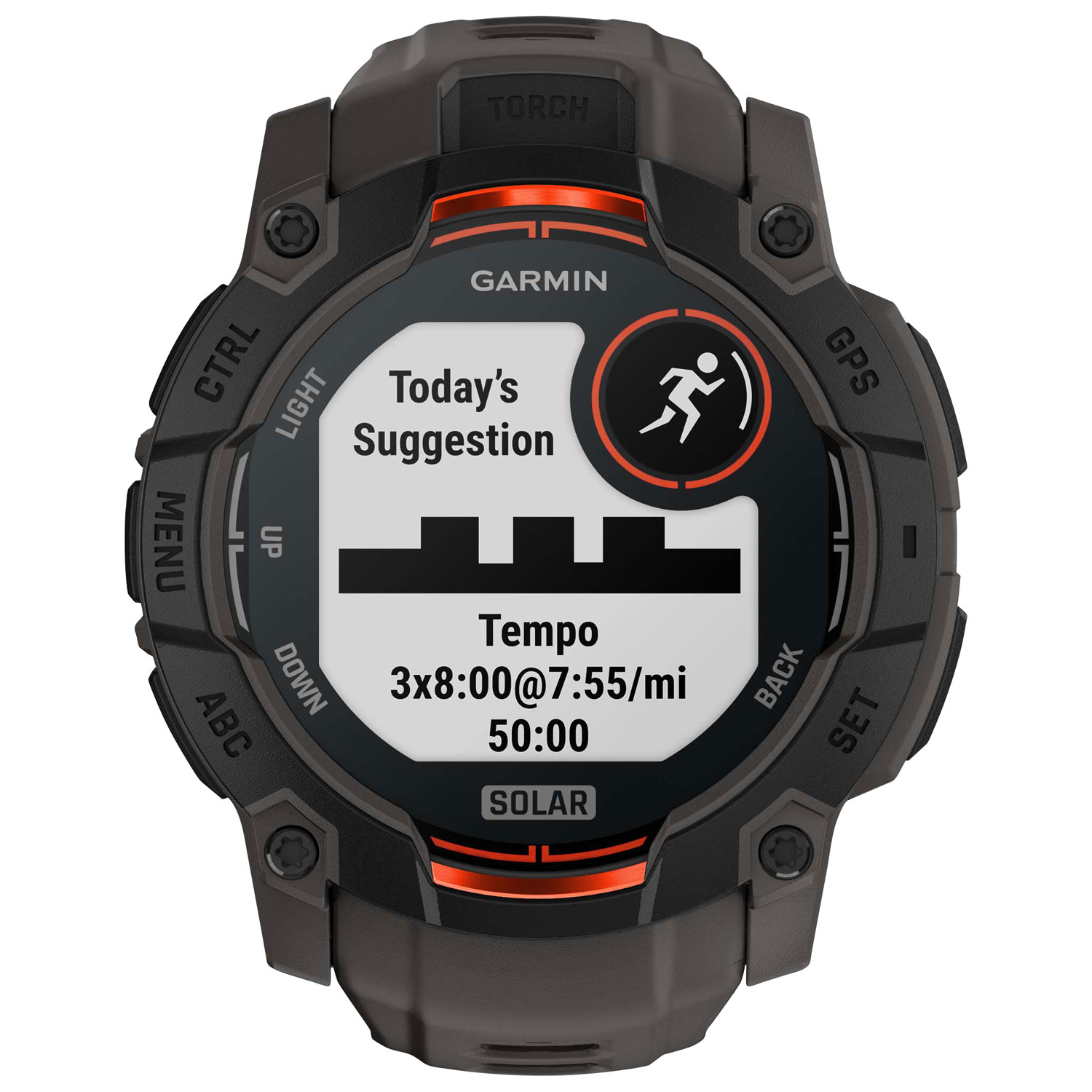 Montre intelligente multisport Bluetooth de 50 mm Instinct 3 Solar de Garmin - Noir/Anthracite