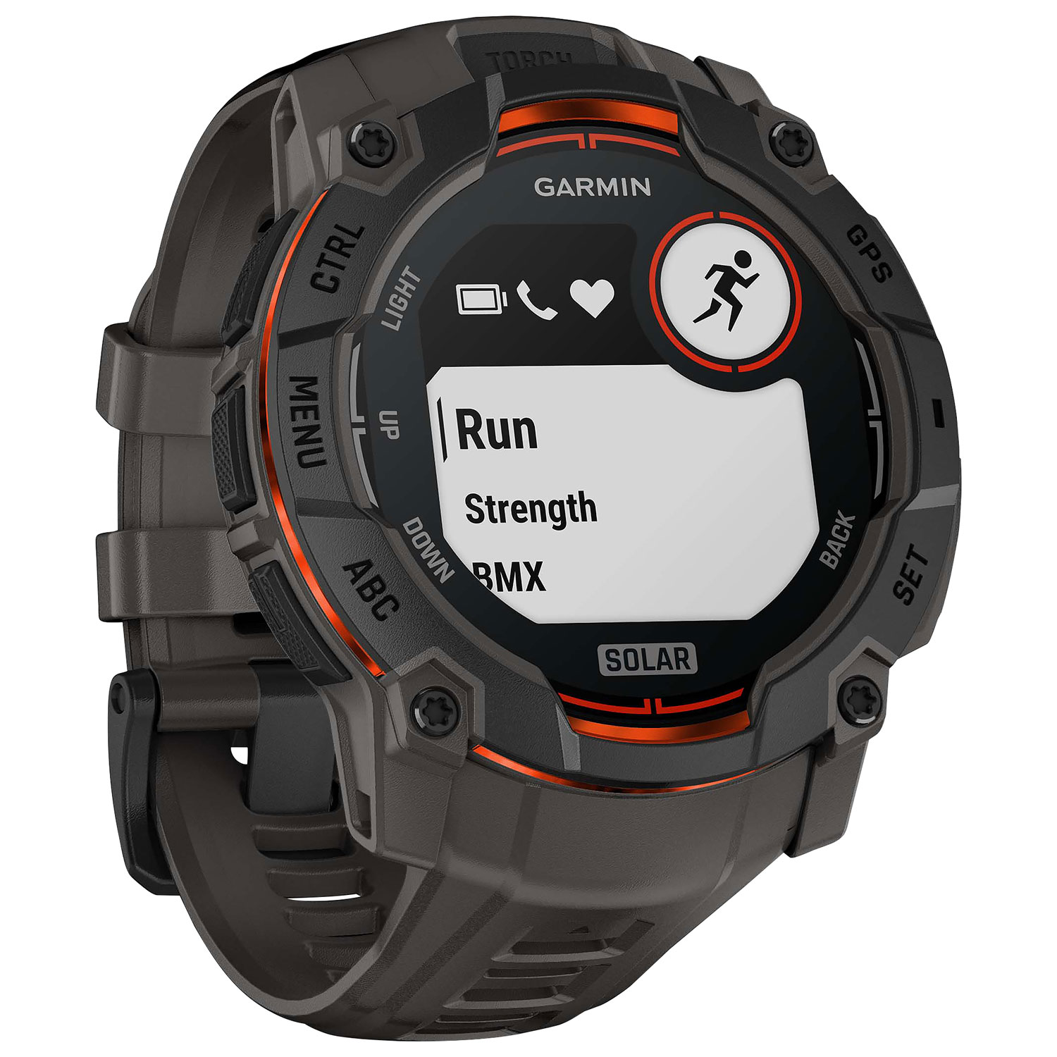 Montre intelligente multisport Bluetooth de 50 mm Instinct 3 Solar de Garmin - Noir/Anthracite