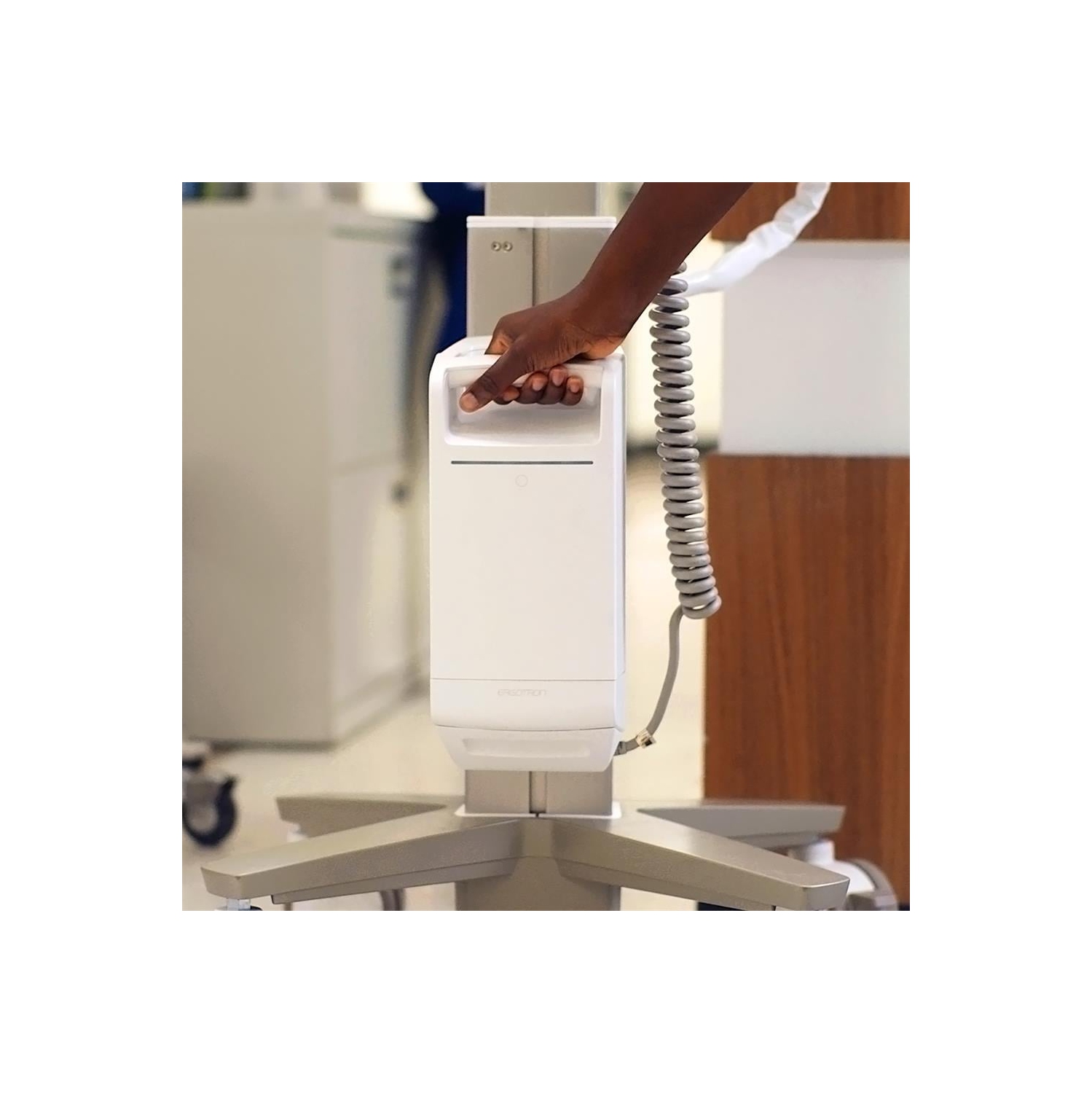 Ergotron CareFit Light-Duty Slim 2.0 LCD Medical Cart with 1 Drawer - White/Warm Grey -