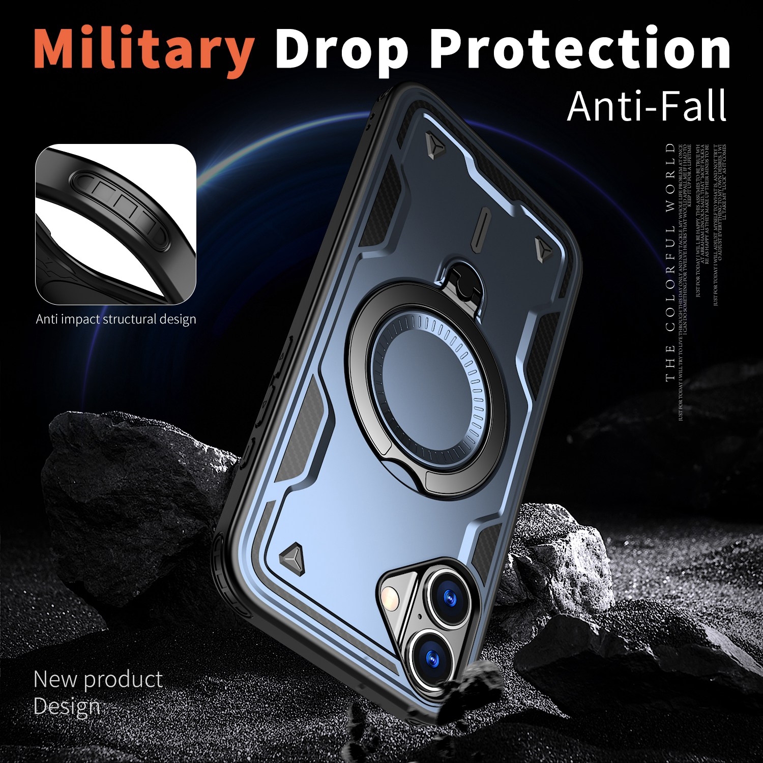 XCRS Defender Case Magsafe Cover, Magnetic Metal Kickstand Ring Holder Case for Apple iPhone 16 2024