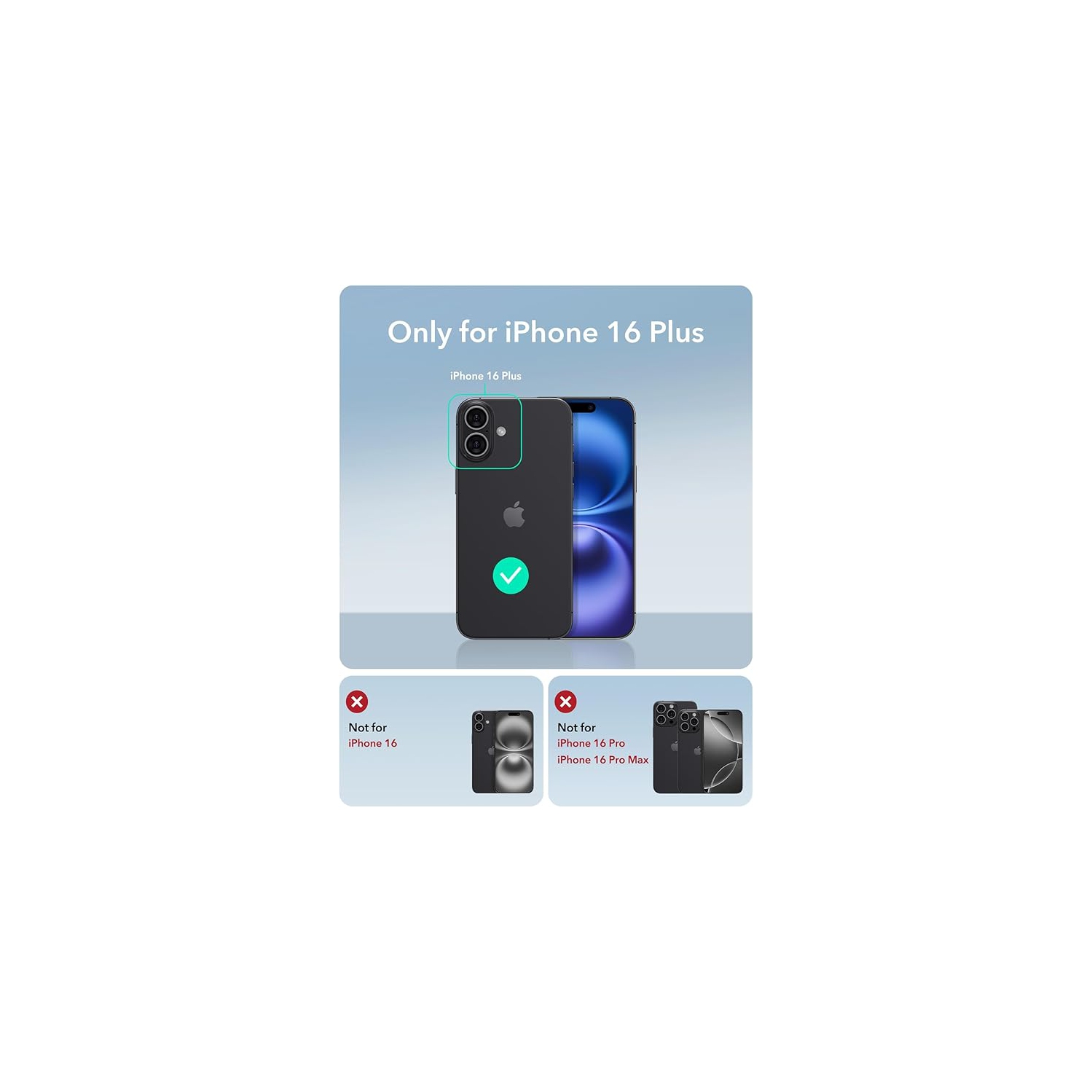 XCRS – Étui Defender avec MagSafe, béquille magnétique en métal pour iPhone 16 Plus d'Apple 2024