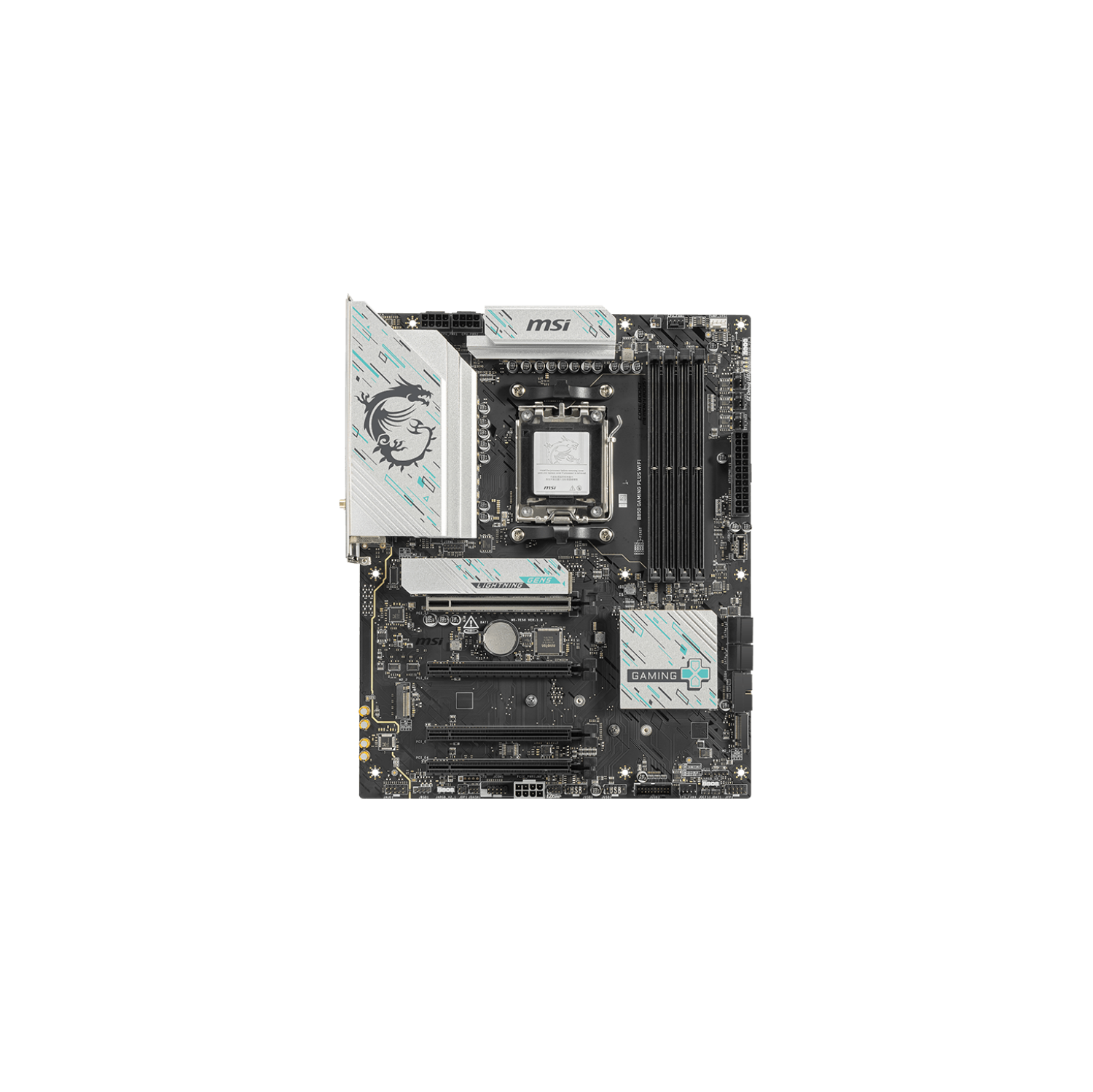 MSI B850 GAMING PLUS Wi-Fi avec DDR5-8200+, 3 fentes M.2, réseau local 5&nbsp;Go, Wi-Fi 7, BT 5,4 Noir