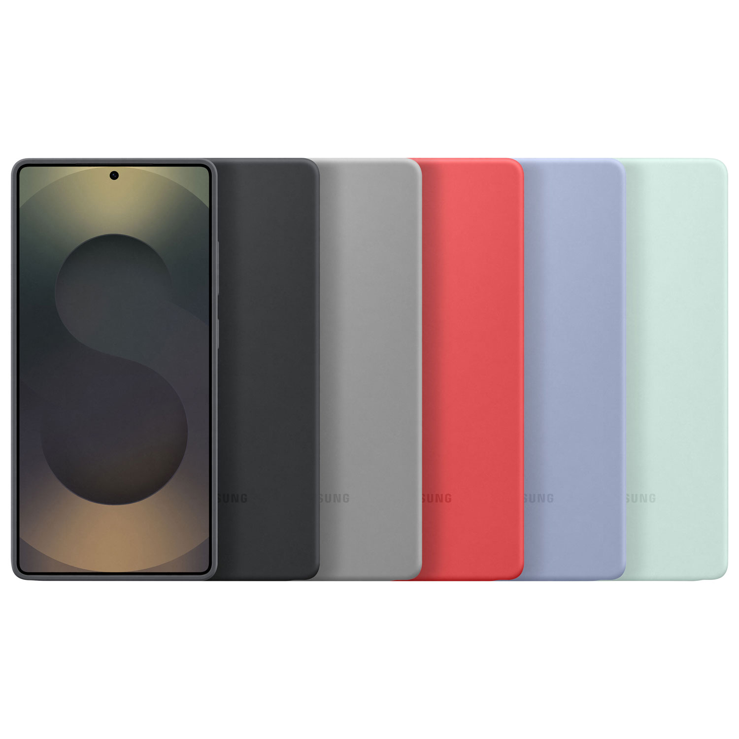 Étui souple ajusté en silicone pour Galaxy S25 Ultra de Samsung - Bleu clair