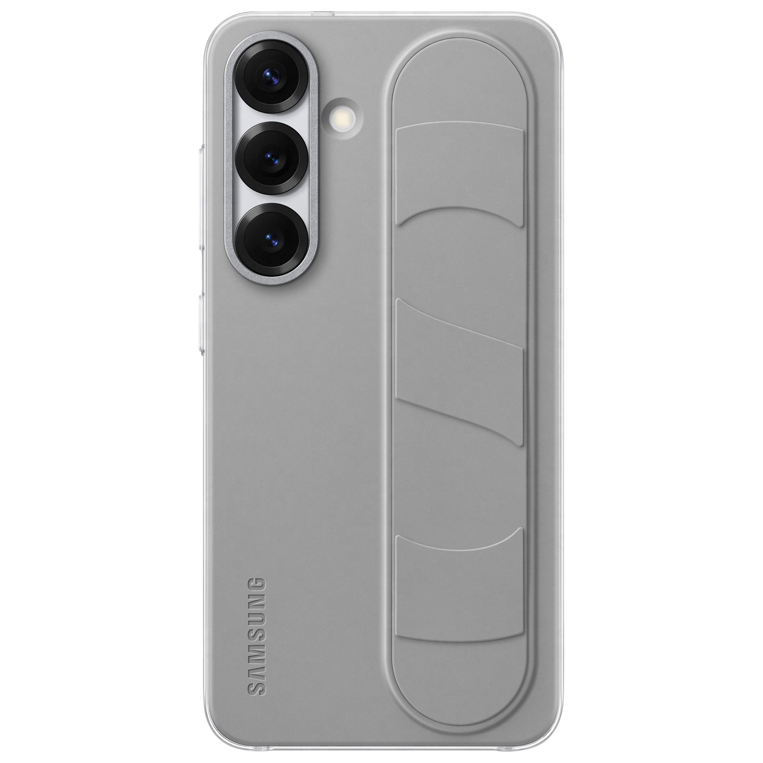 Étui rigide ajusté Standing Grip de Samsung pour Galaxy S25 - Gris