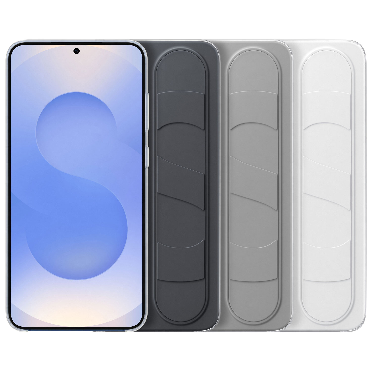 Étui rigide ajusté Standing Grip de Samsung pour Galaxy S25+ - Blanc