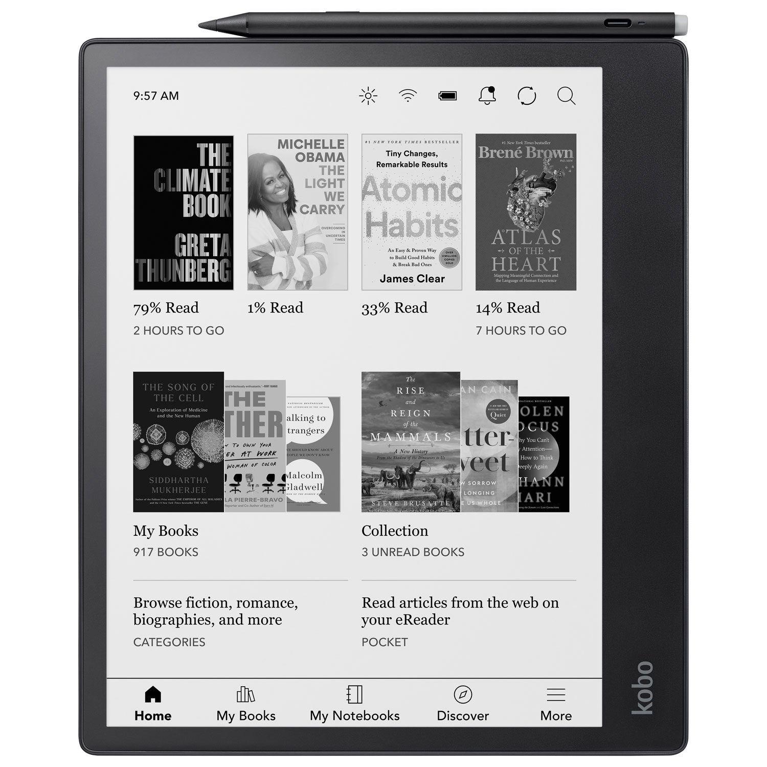 Refurbished - Kobo Elipsa 2E 10.3" Digital eReader with Stylus 2