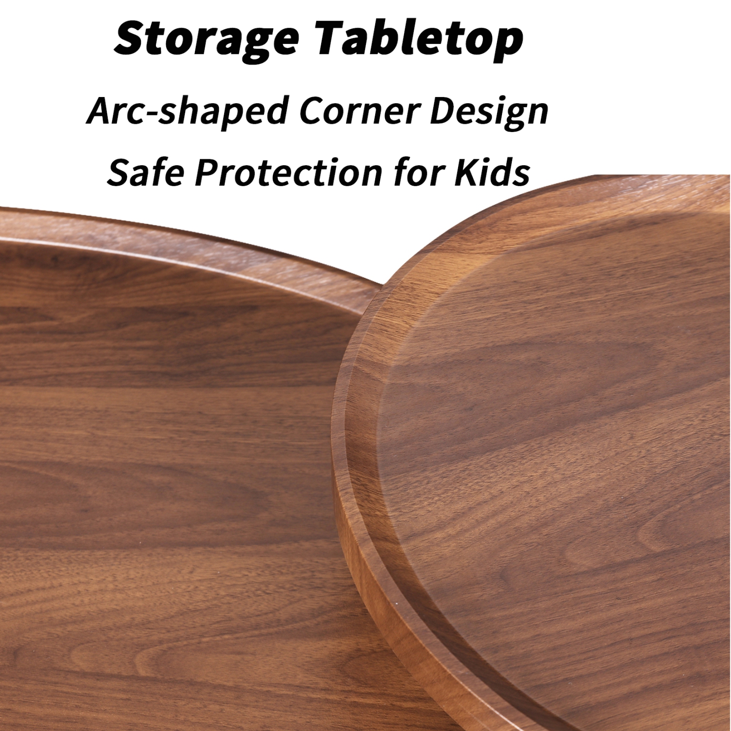 Oval Coffee Nesting Table: Set of 2 Coffee Accent Tables MDF Wooden Tabletop Sofa Side Table with Black Metal Triangle Legs Industrial Nests Center