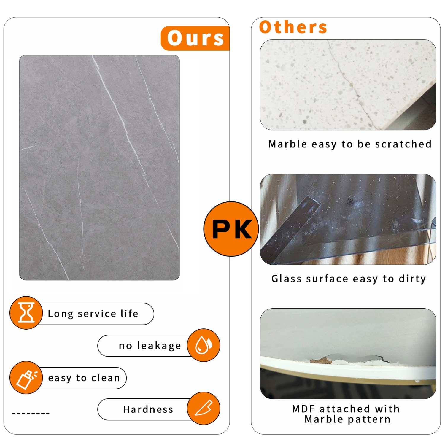 Round Nesting Table Marble: Set of 2 Modern Low Tables Sintered Stone Top Plate Black Steel Legs Circle Center Accent Table for Living Room Apartment