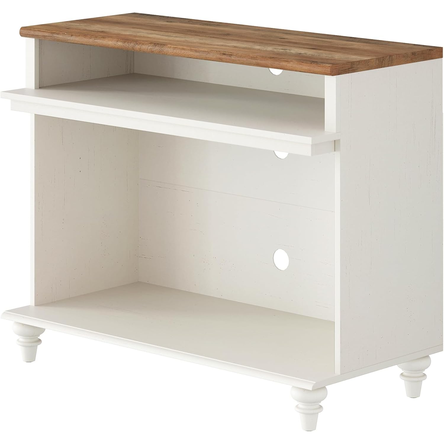 Meuble WAMPAT pour téléviseur de 43 po, petite console multimédia, armoire de rangement pour le salon, table de bout en bois avec tablette de