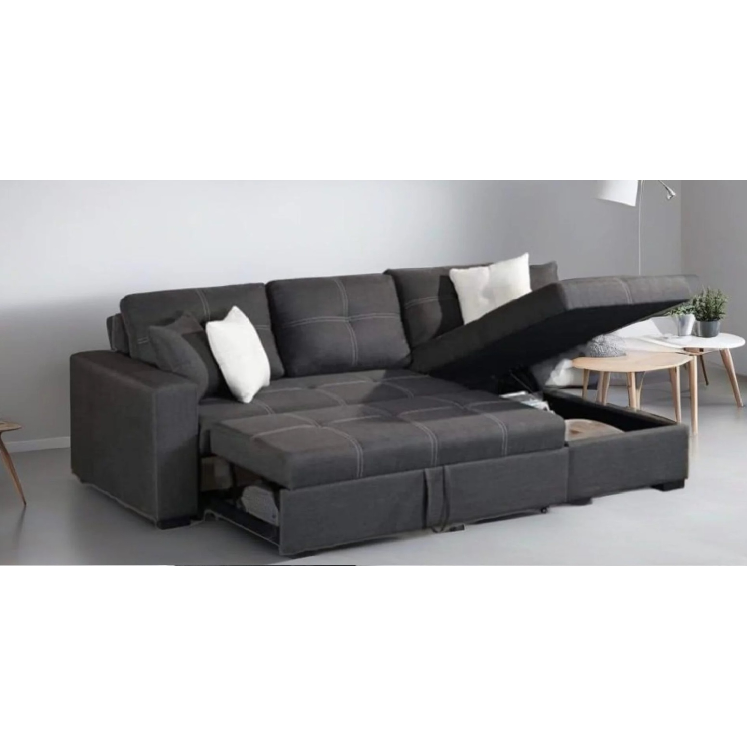 Hudson sectional sofa bed with storage - Seude