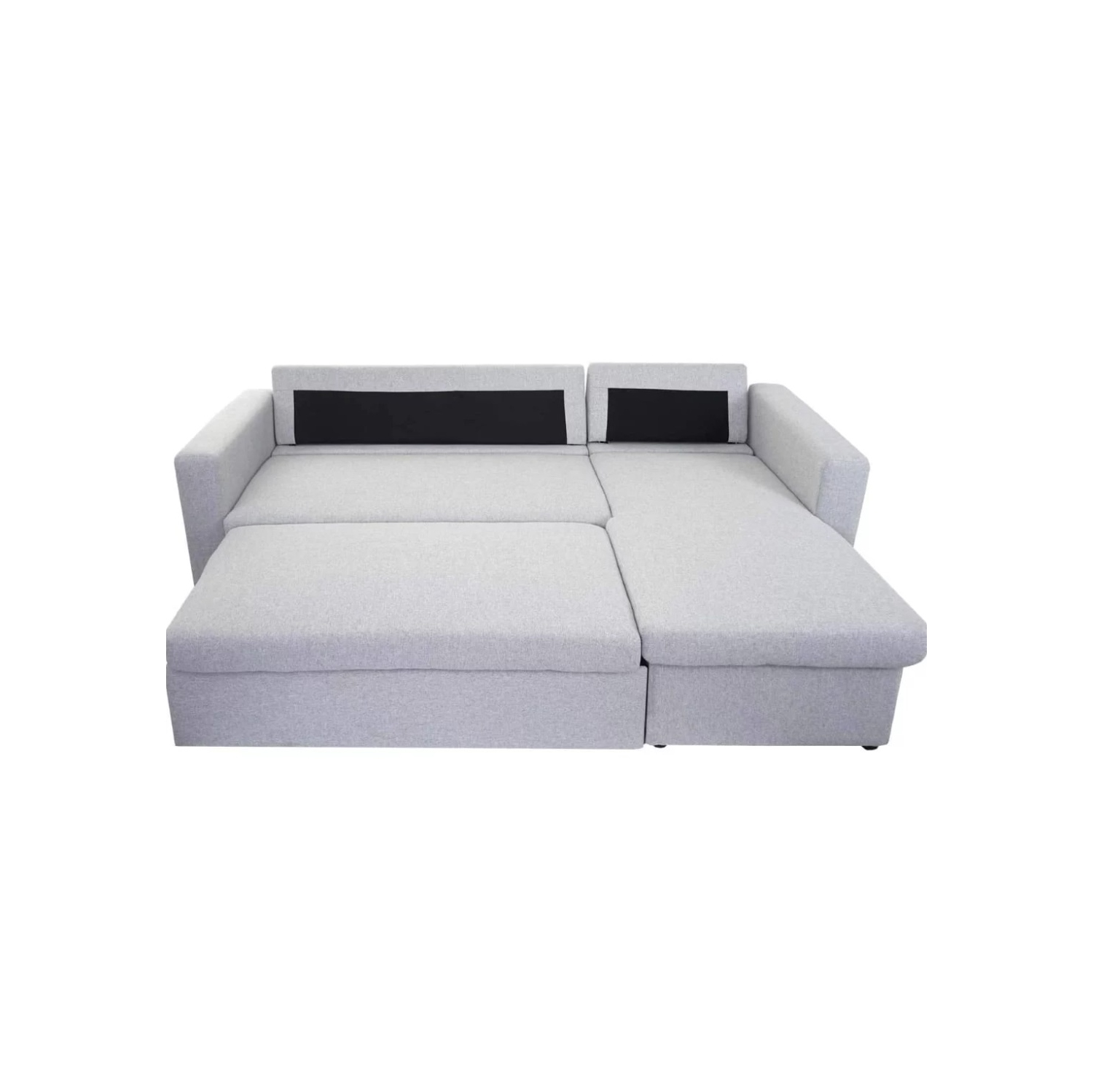 Canapé-lit modulaire avec rangement Austin - Gris pâle