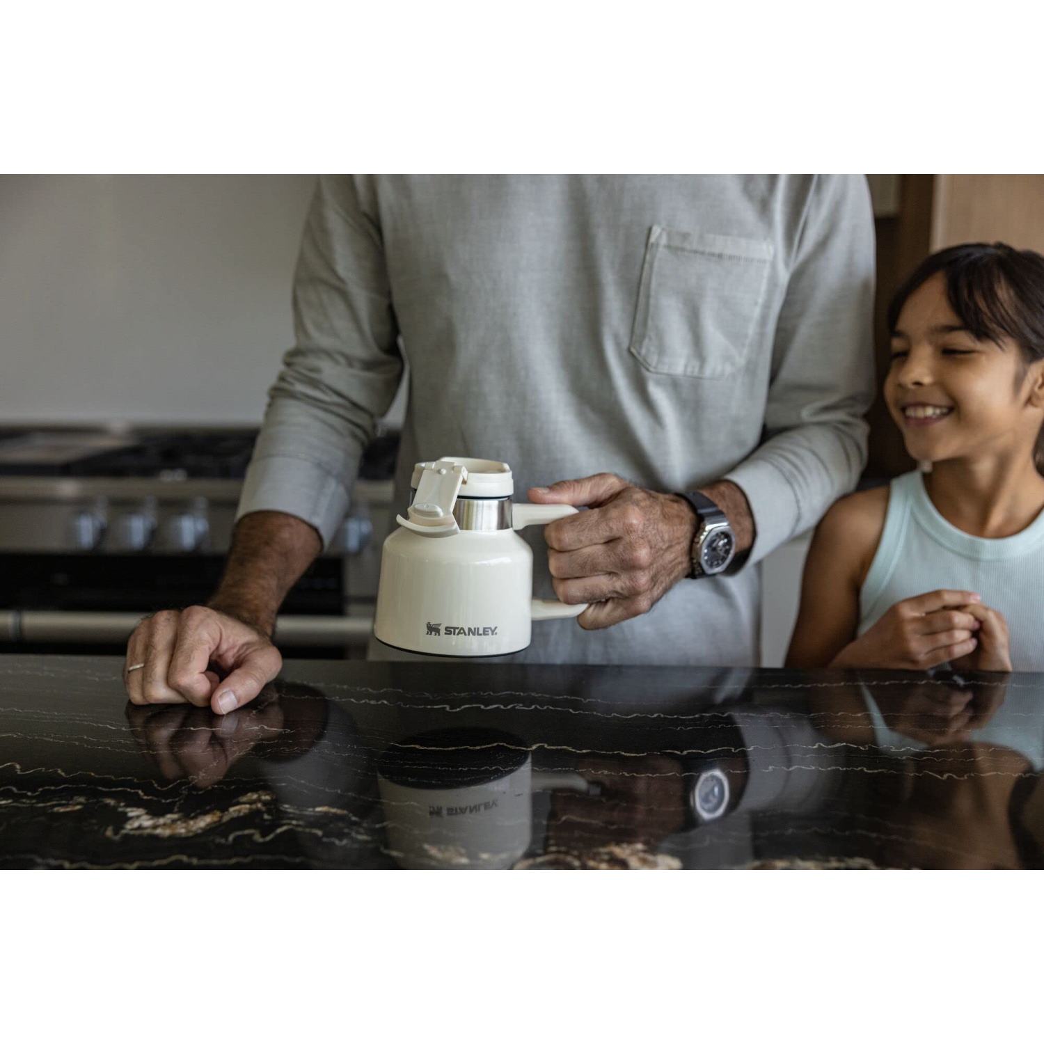 Stanley Adventure Tough-to-Tip Admiral's Mug 20oz Hammertone Green