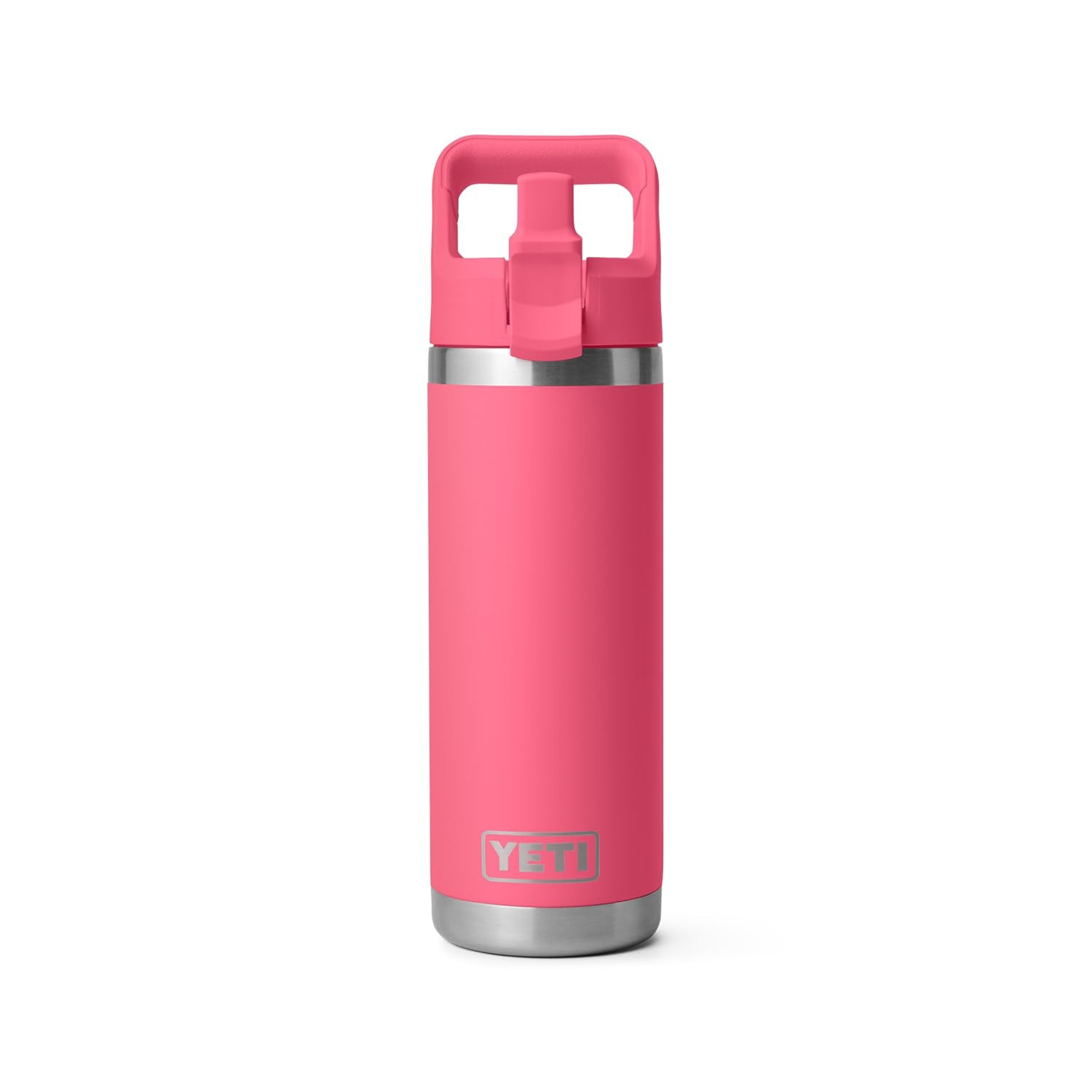 Bouteille 18&nbsp;oz YETI Rambler, isolée sous vide, acier inoxydable avec bouchon à paille, rose tropical