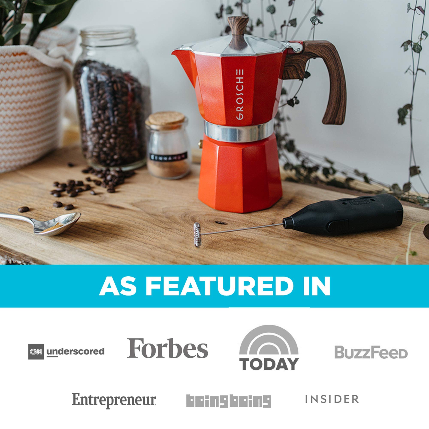 GROSCHE Milano Moka Stovetop Espresso Coffee Maker