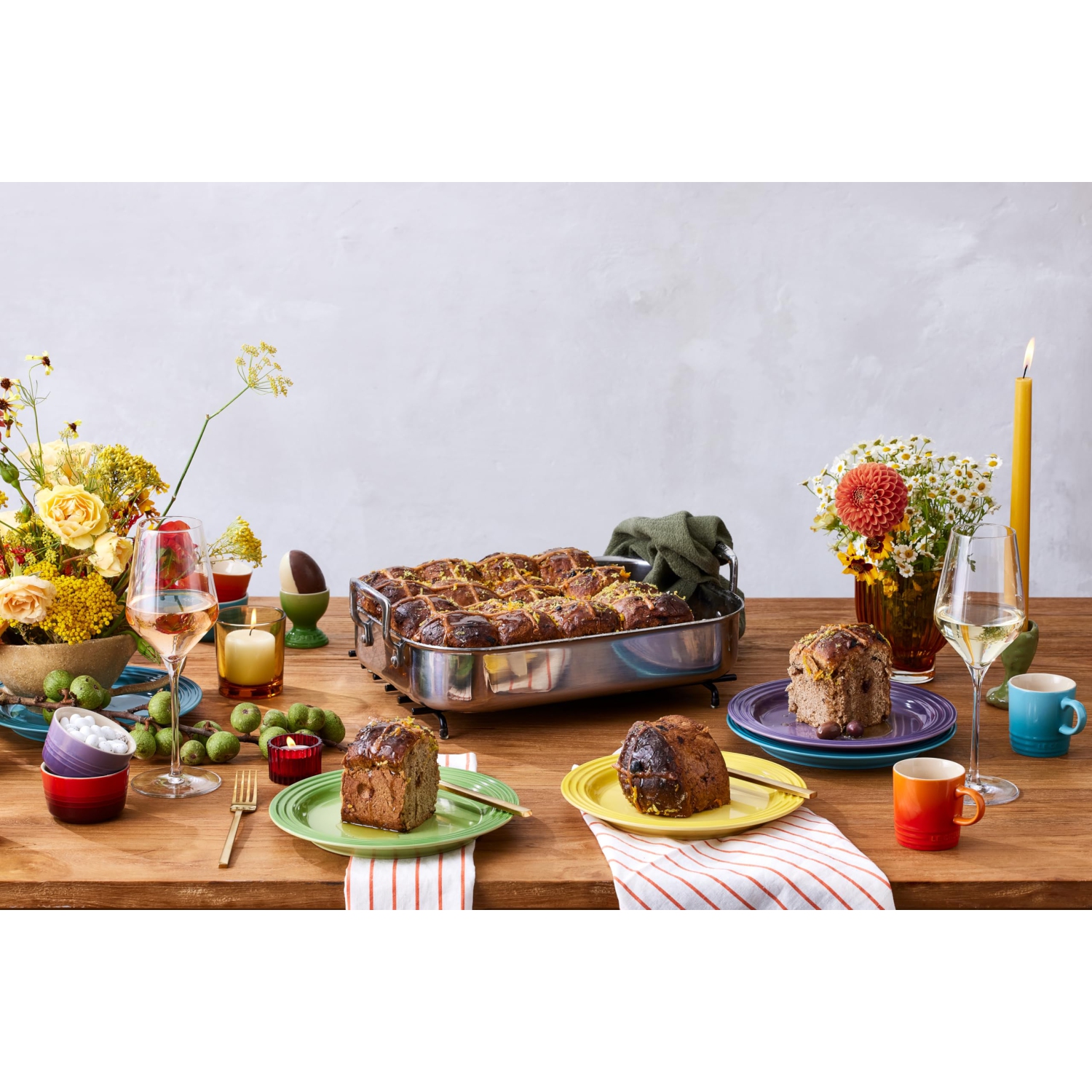 Le Creuset Set of 6 Rainbow Espresso Mug, Stoneware, 100 ml, Rainbow, 79114108359030