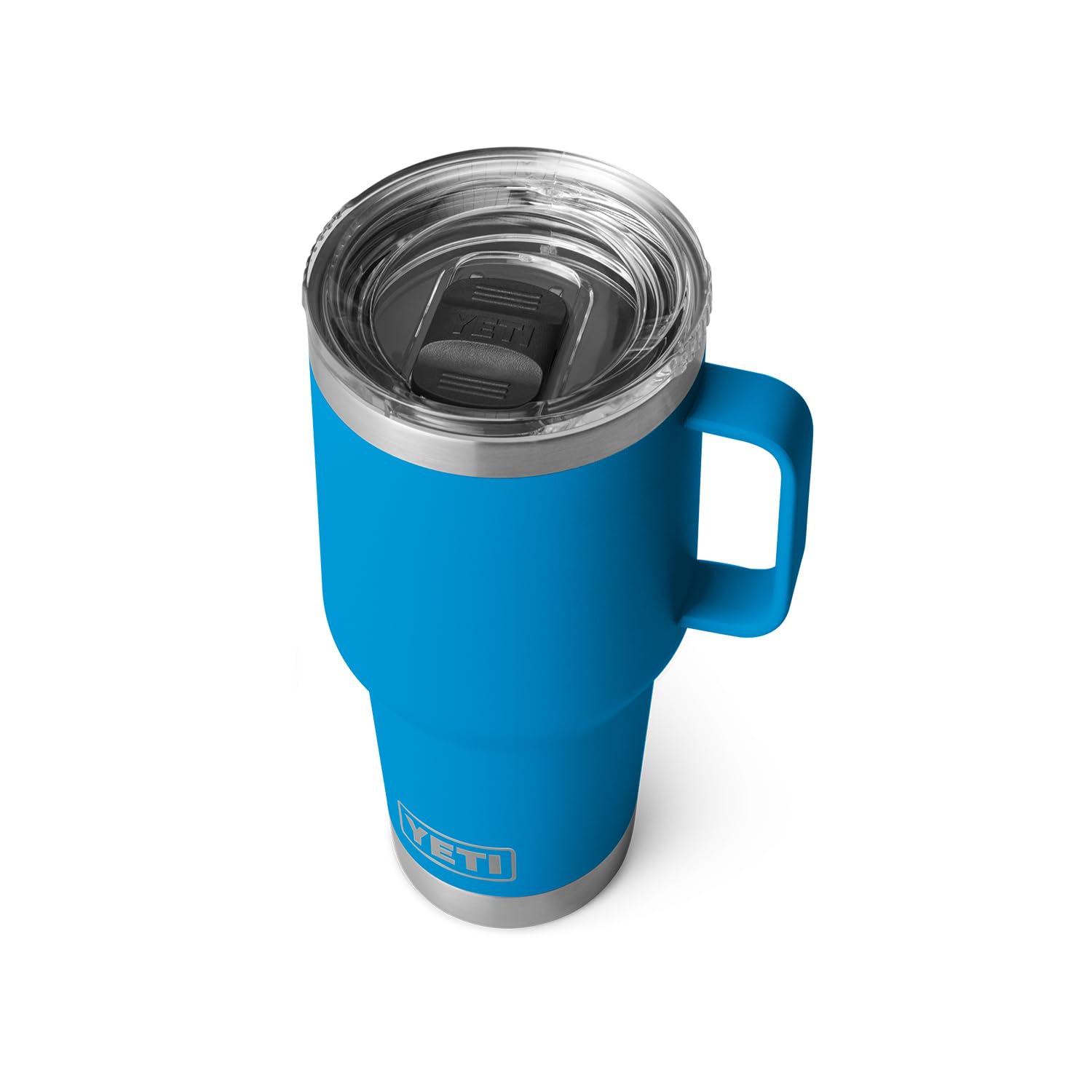YETI Rambler 30 oz Travel Mug, Stainless Steel, Vacuum Insulated with Stronghold Lid, Big Wave Blue