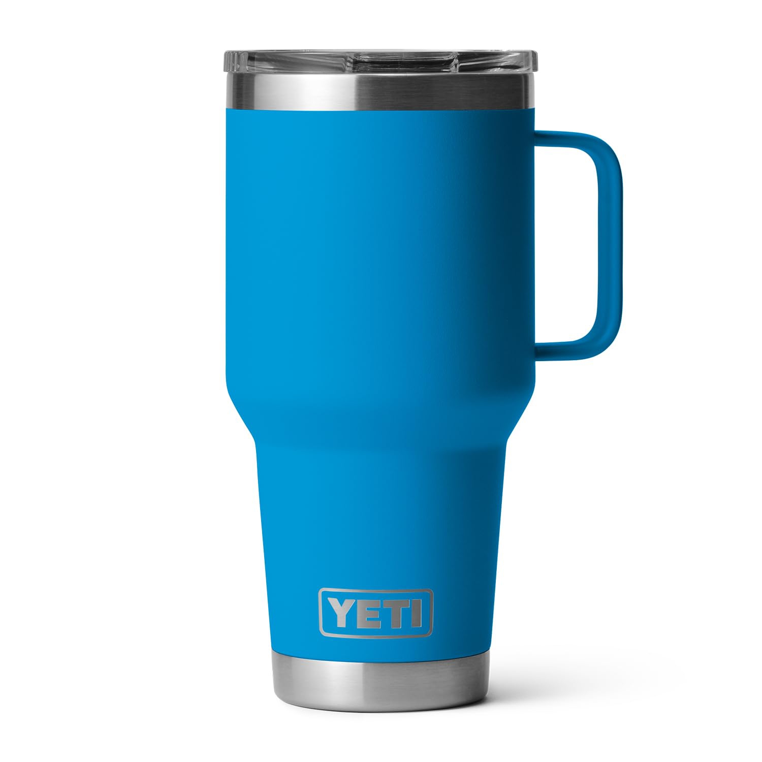 YETI Rambler 30 oz Travel Mug, Stainless Steel, Vacuum Insulated with Stronghold Lid, Big Wave Blue