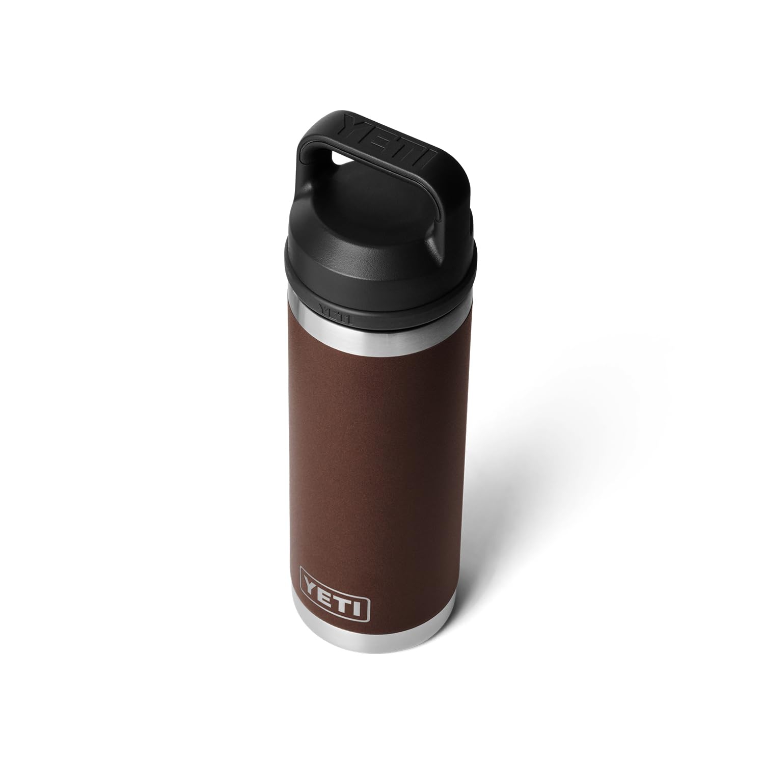 Bouteille 18&nbsp;oz YETI Rambler, isolée sous vide, acier inoxydable avec capuchon, brun Wetlands