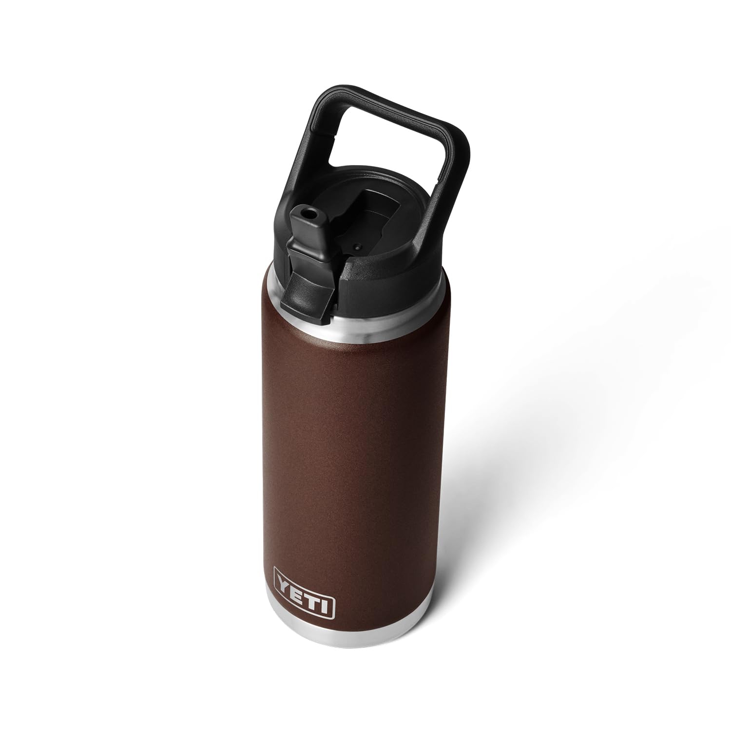 YETI Rambler 26 oz Bottle, Vacuum Insulated, Stainless Steel with Straw Cap, Wetlands Brown