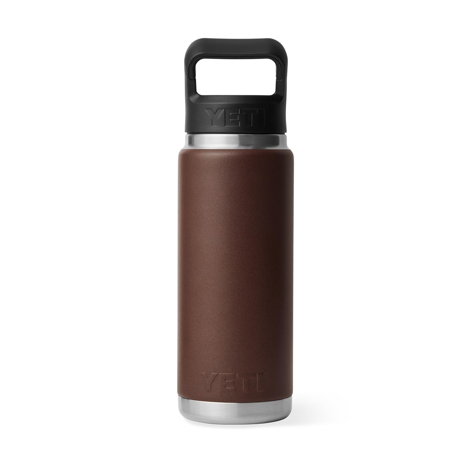 YETI Rambler 26 oz Bottle, Vacuum Insulated, Stainless Steel with Straw Cap, Wetlands Brown