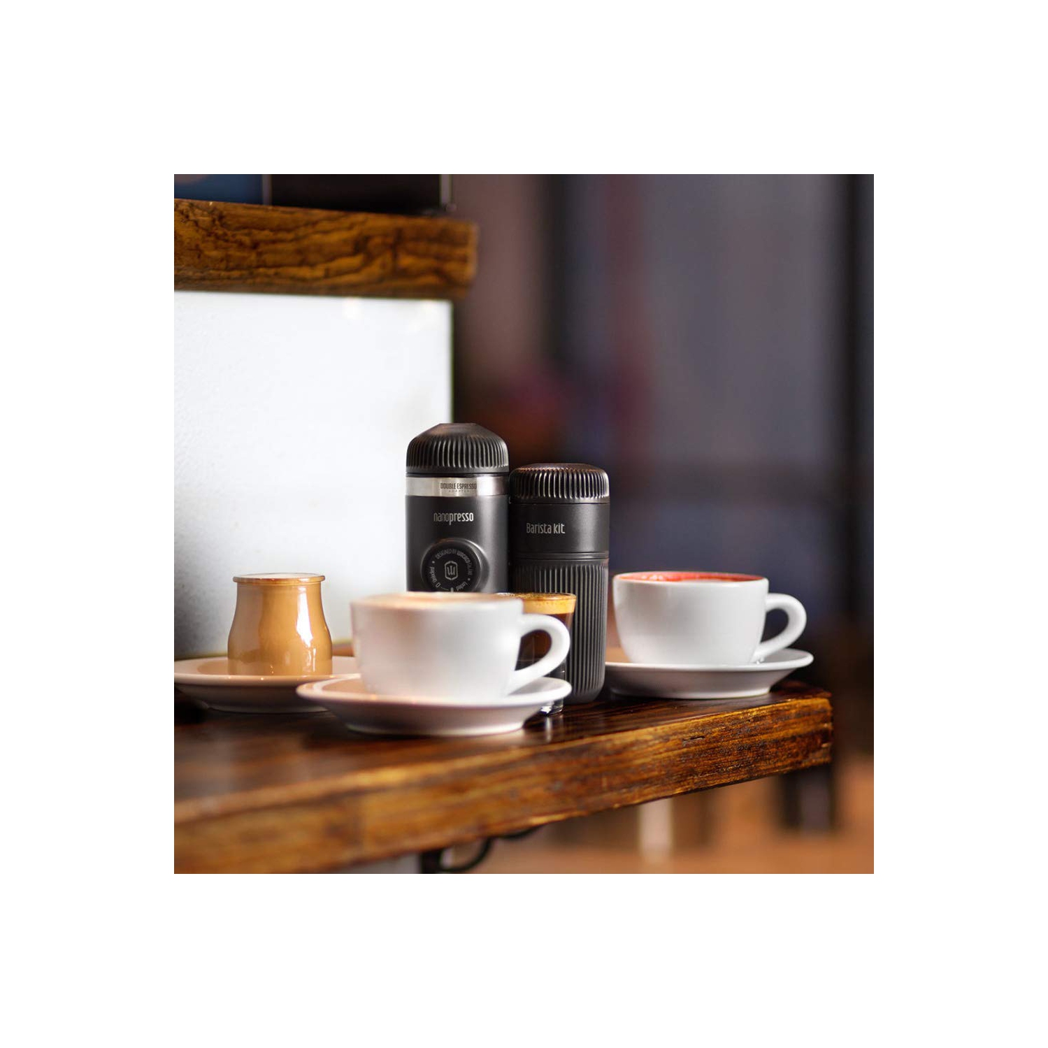 WACACO Nanopresso Barista Kit, Accessory for Nanopresso, Larger Water Tank with 3 Filter Baskets, for Lungo Espresso